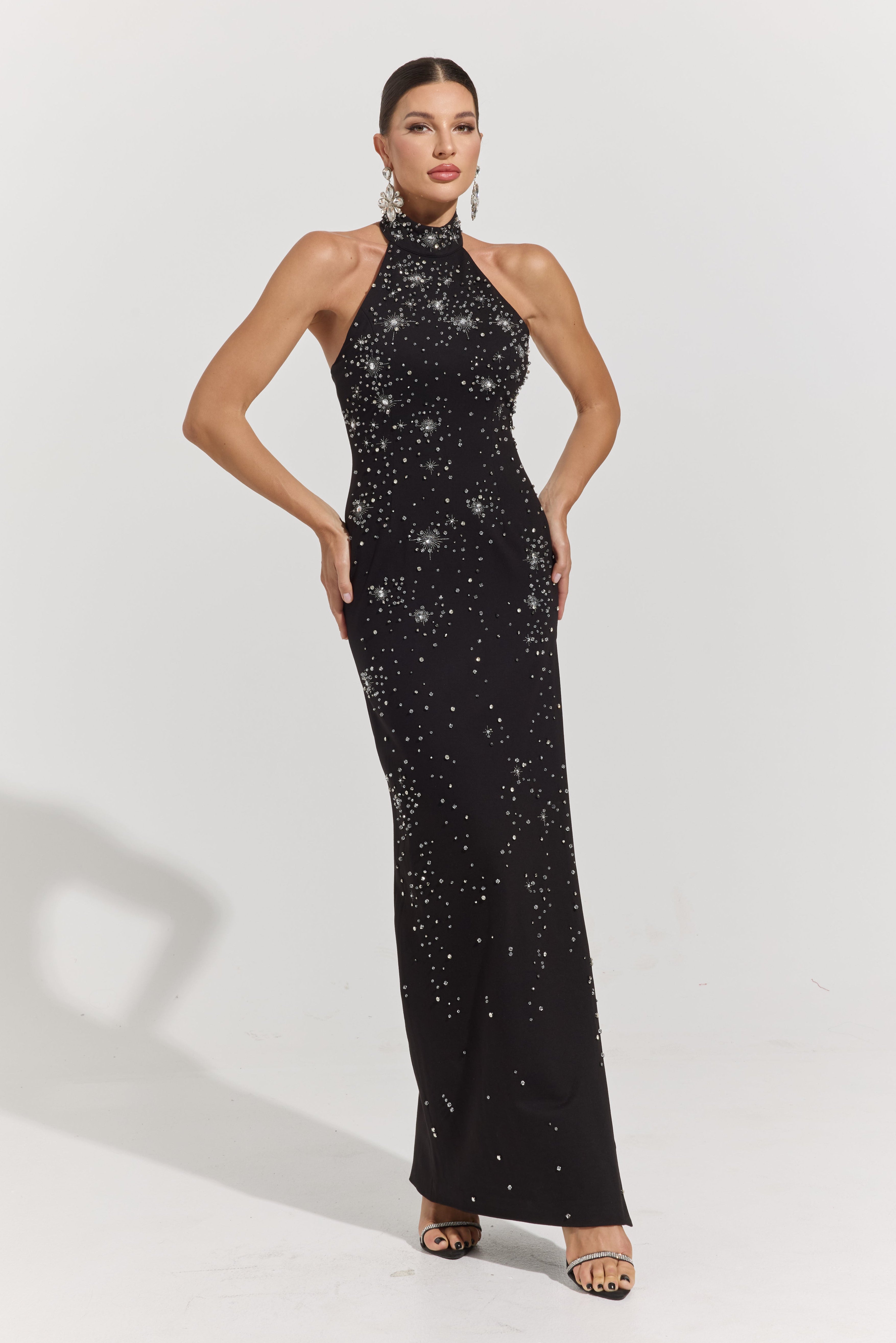Bexley Stardust Halter Maxi Dress