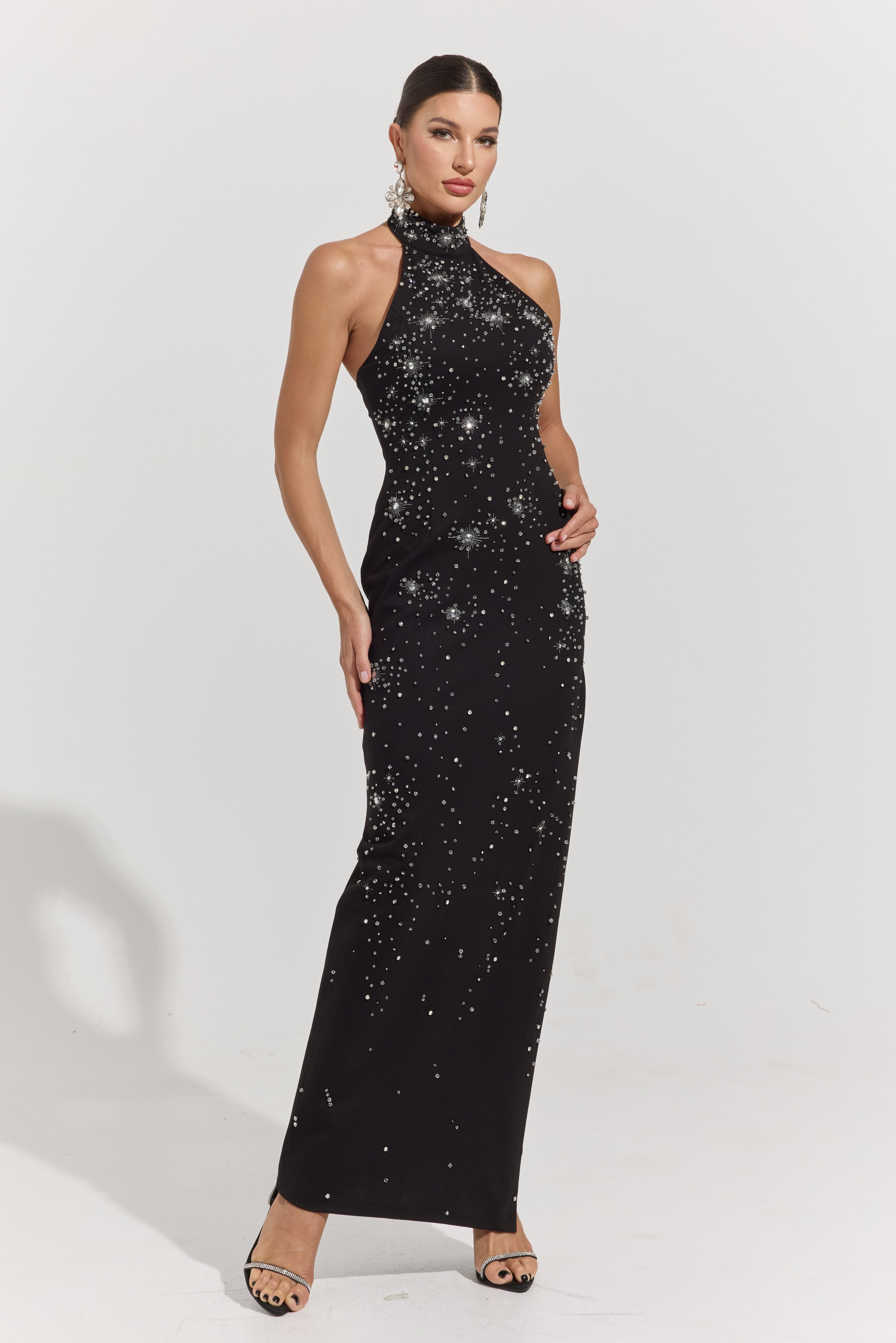 Bexley Stardust Halter Maxi Dress