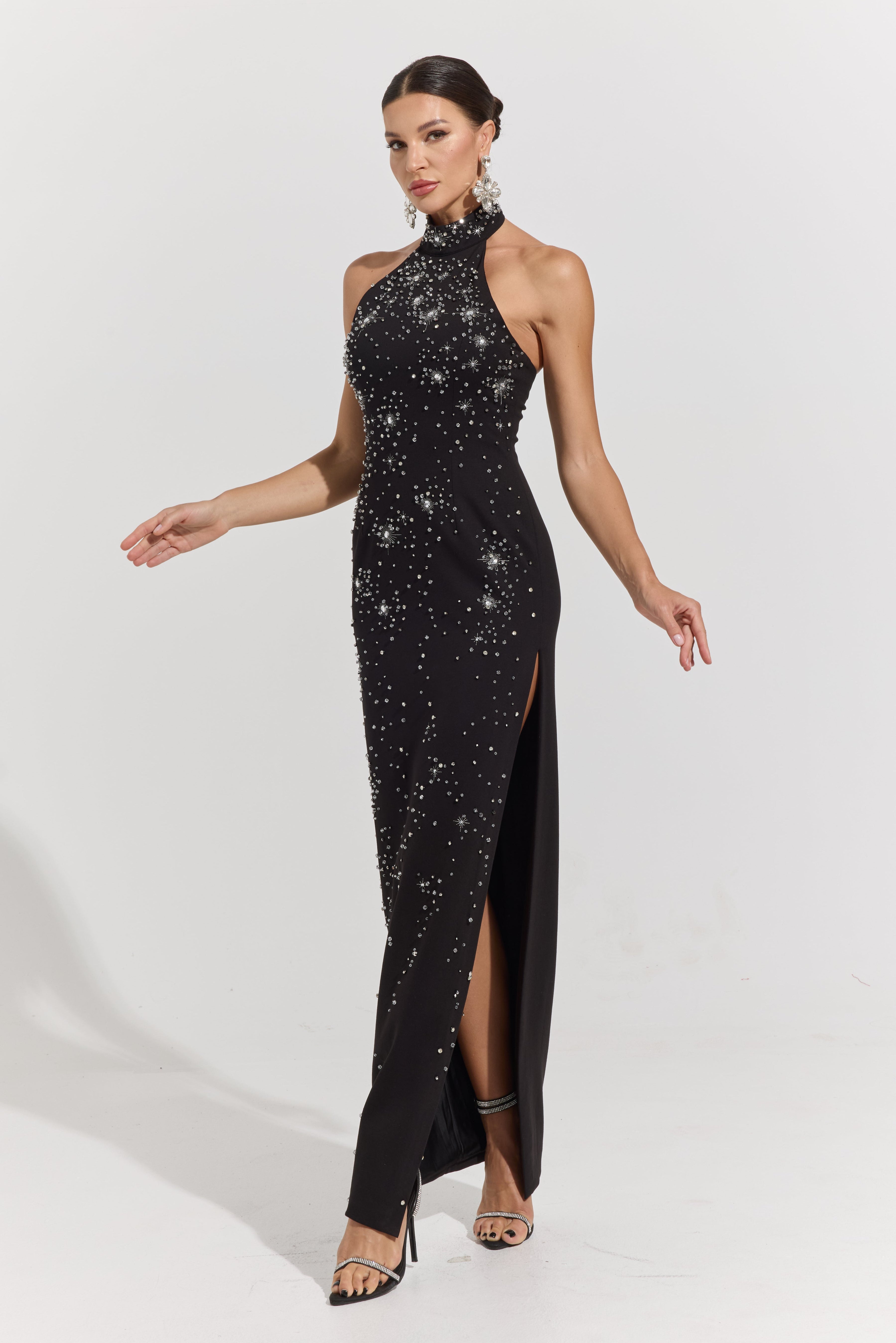 Bexley Stardust Halter Maxi Dress