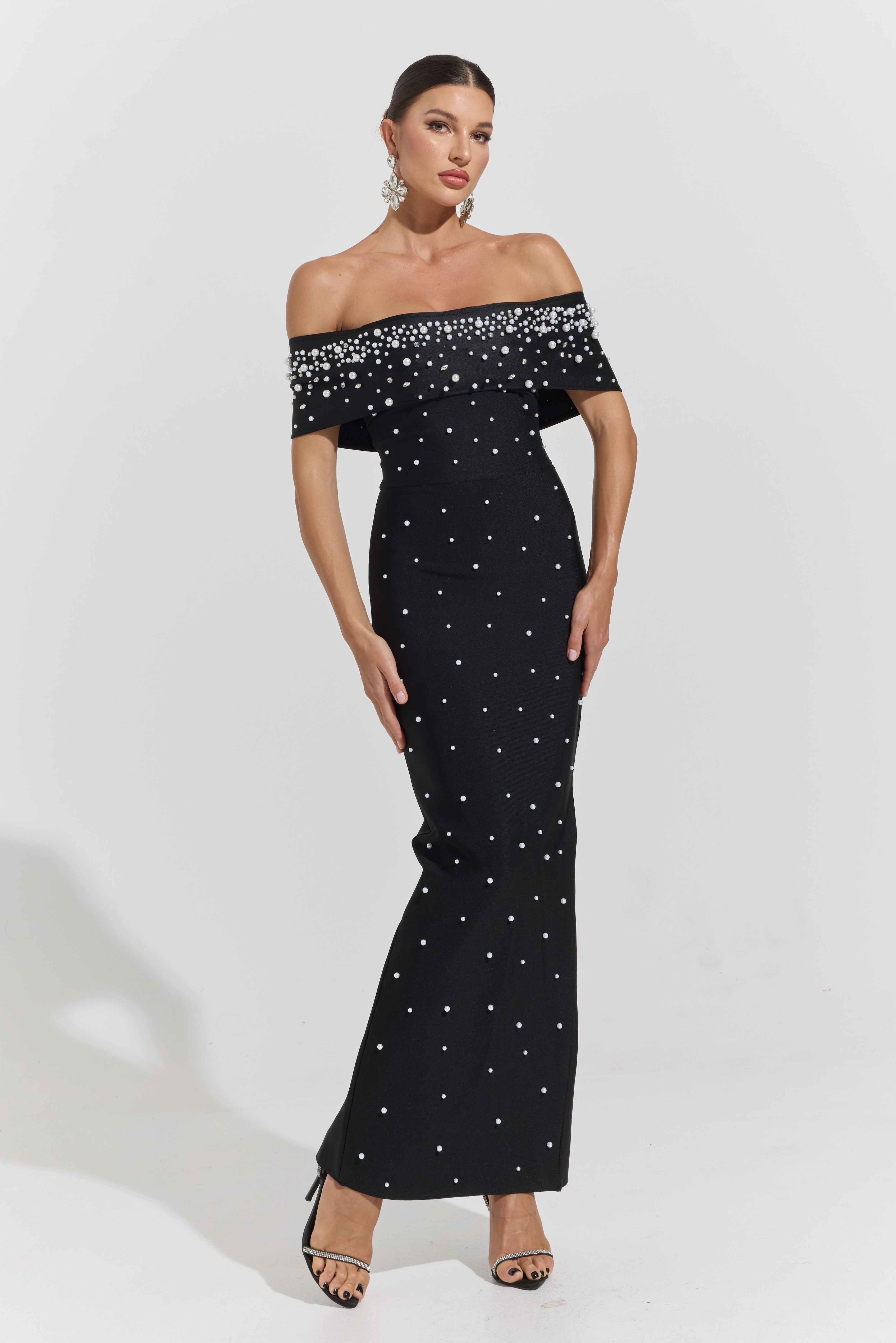 JemimaPearl Off-Shoulder Maxi Dress