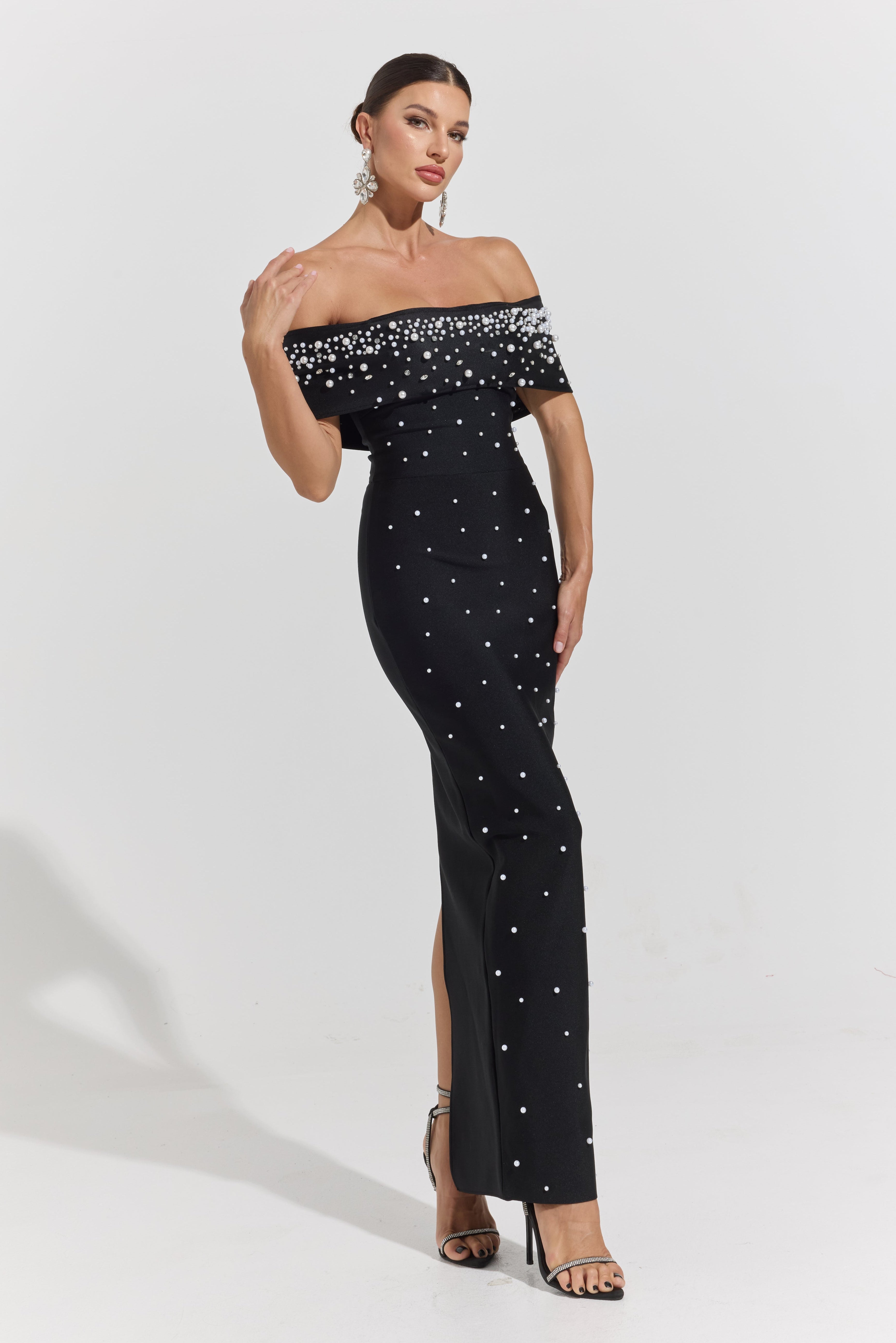 JemimaPearl Off-Shoulder Maxi Dress