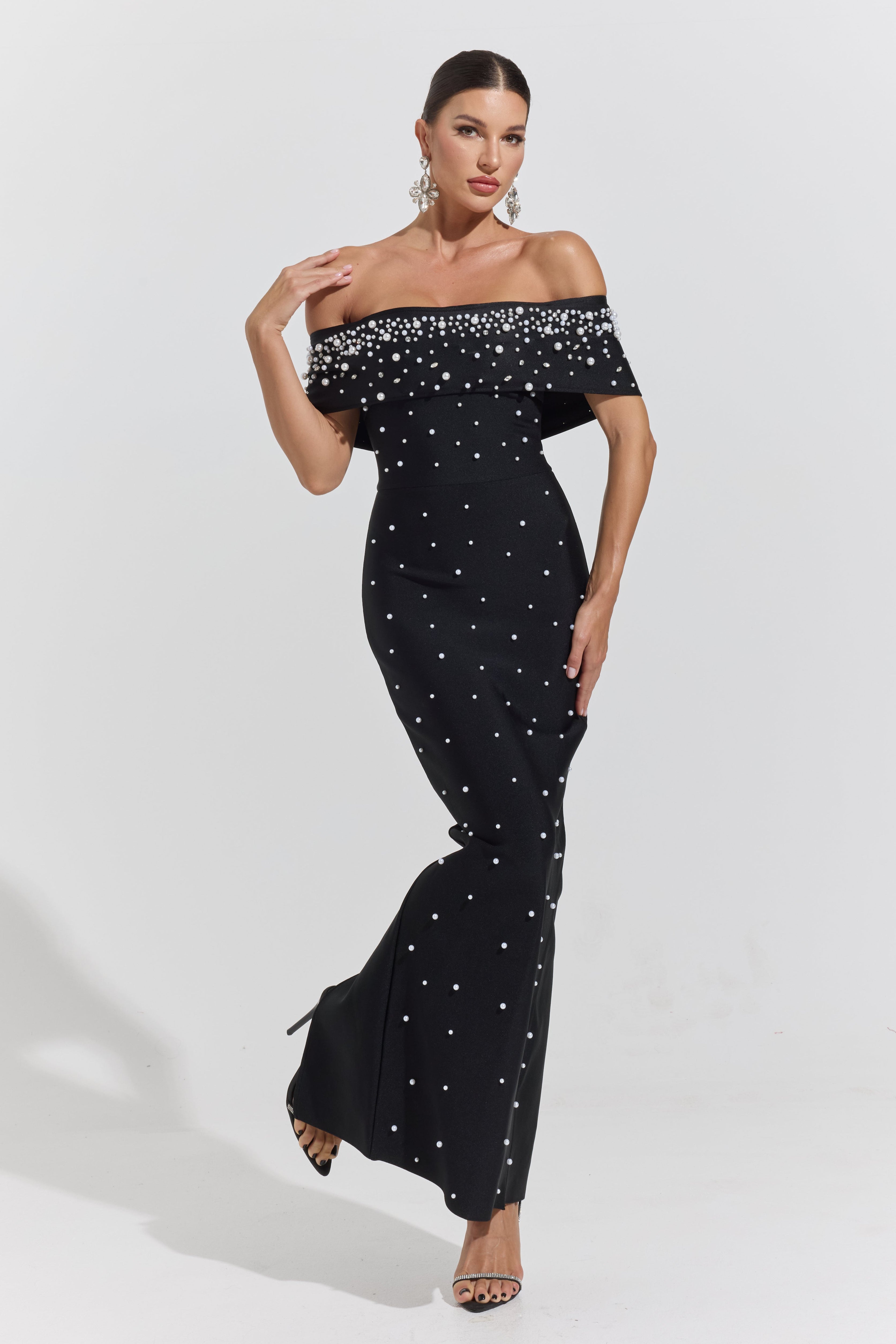 JemimaPearl Off-Shoulder Maxi Dress
