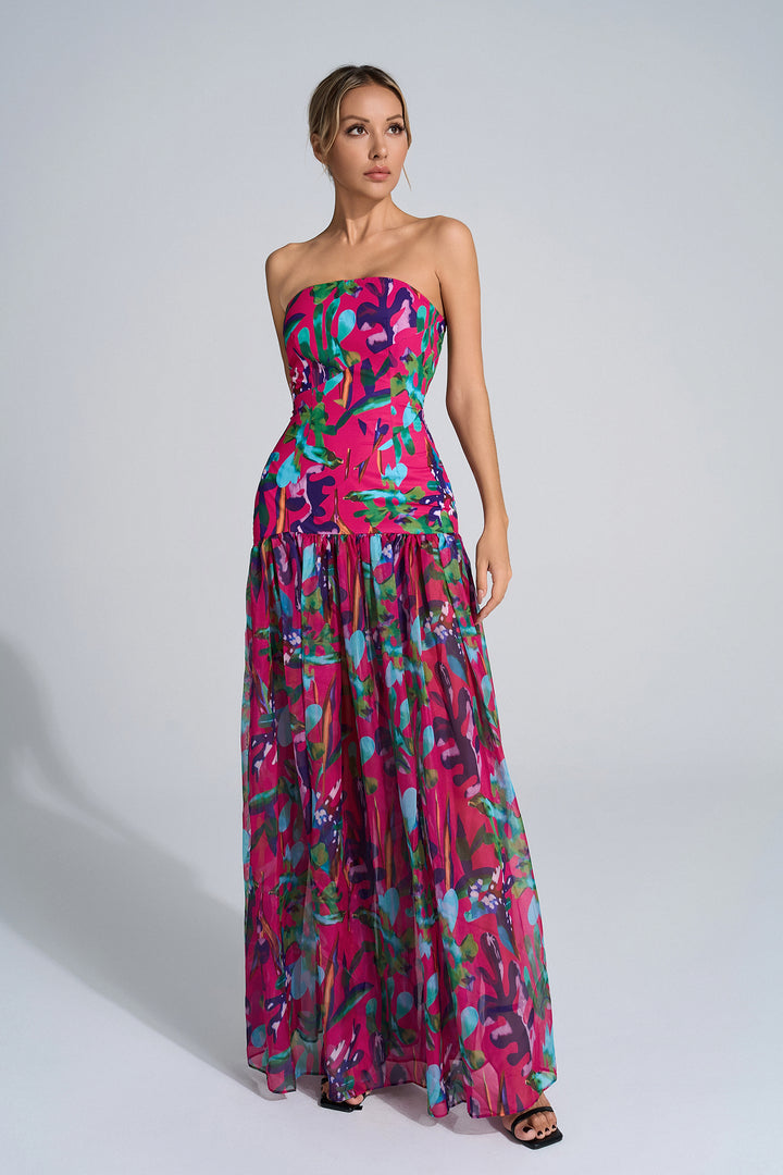 Toynbee Red Floral Maxi Dress