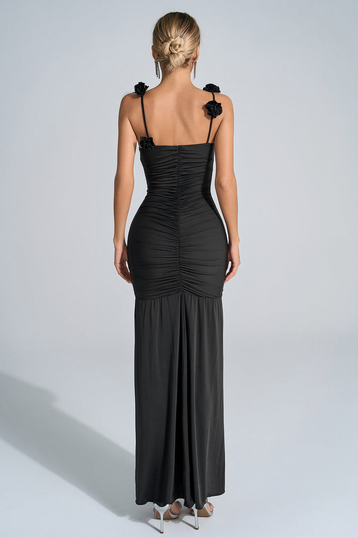 Phyllis Black Strappy Maxi Dress