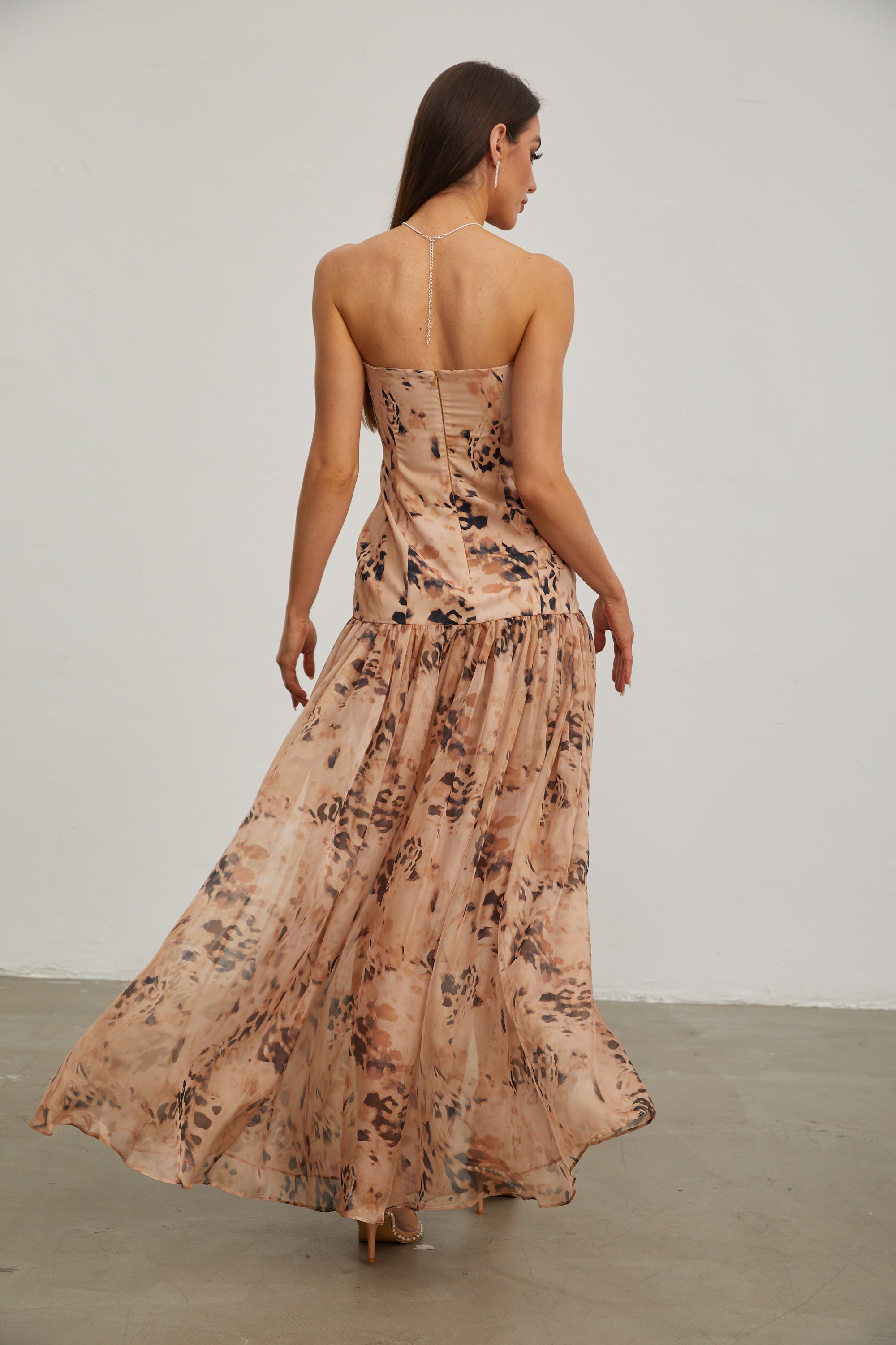 Lavande Earthen Allure Strapless Maxi Dress