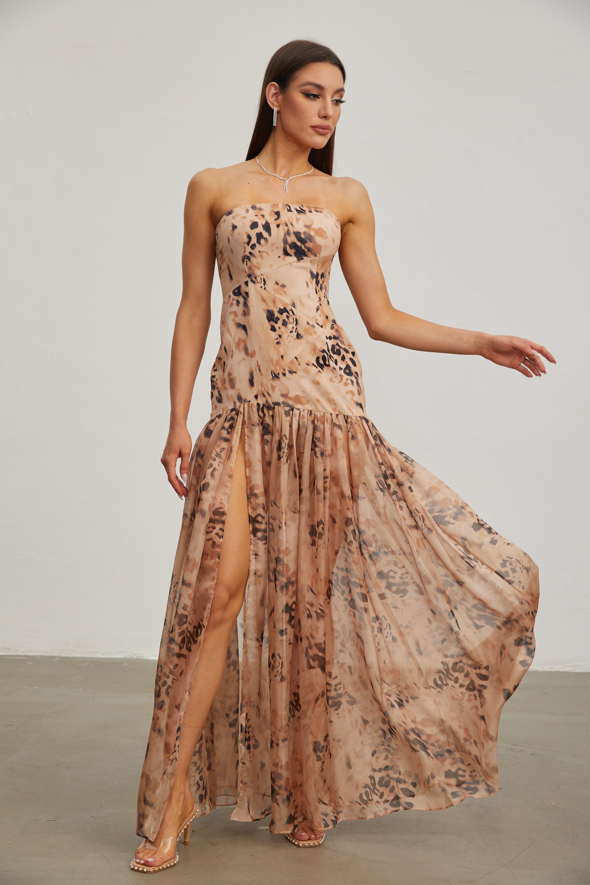 Lavande Earthen Allure Strapless Maxi Dress