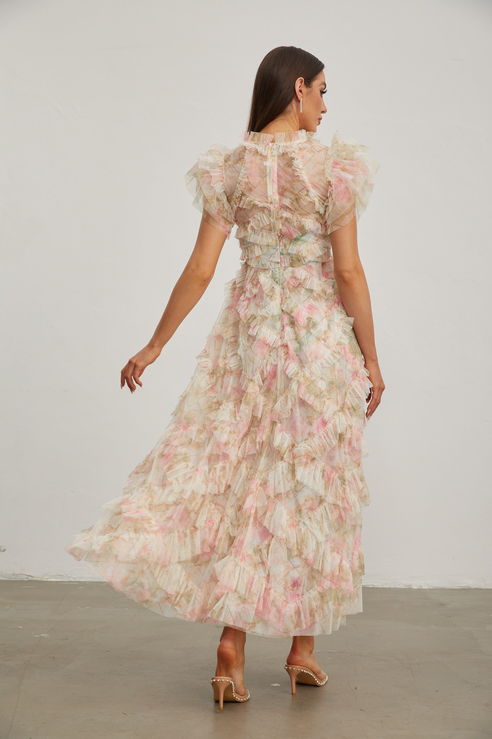 Roxane Blossom Ruffle Maxi Dress