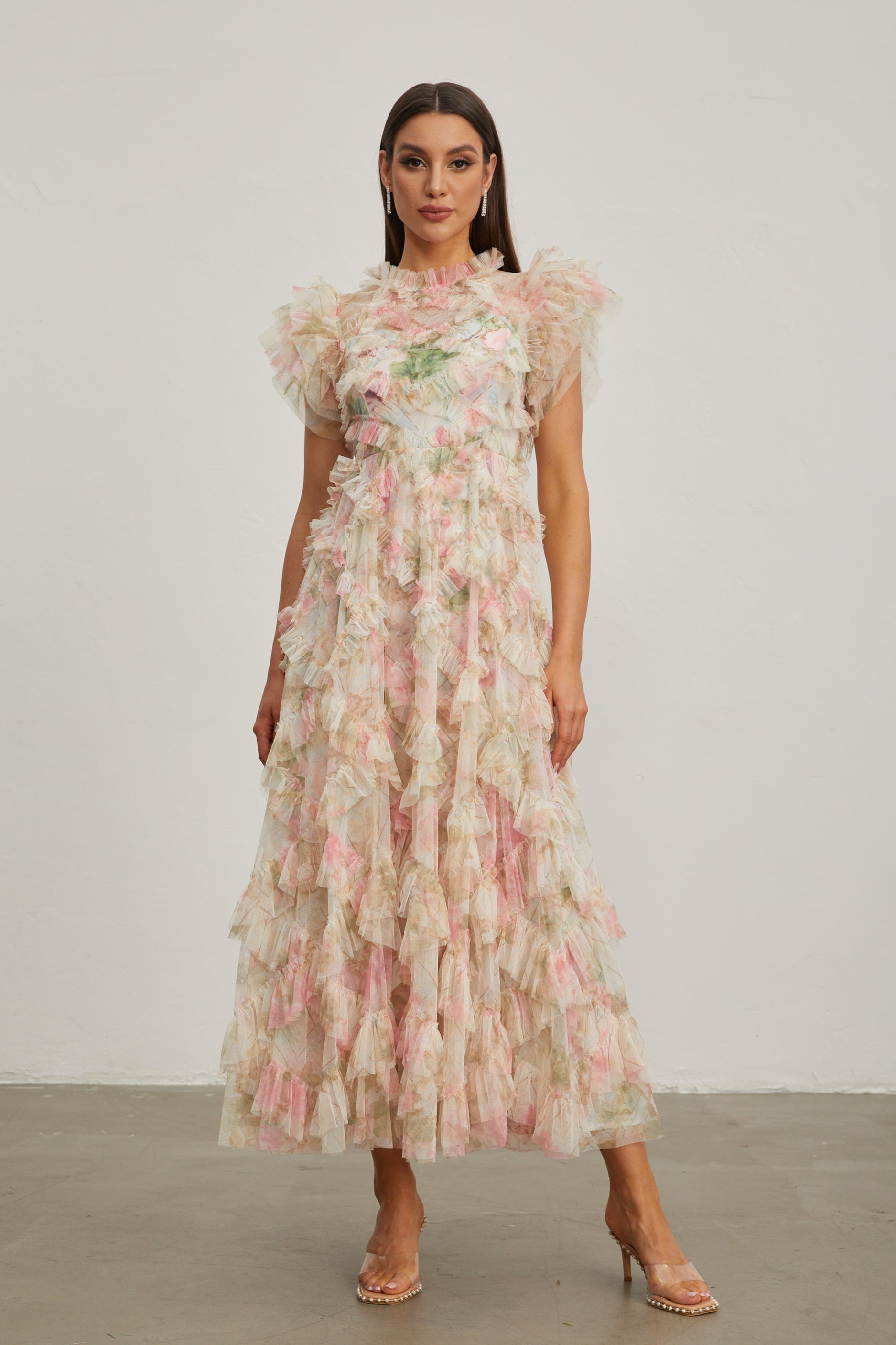 Roxane Blossom Ruffle Maxi Dress