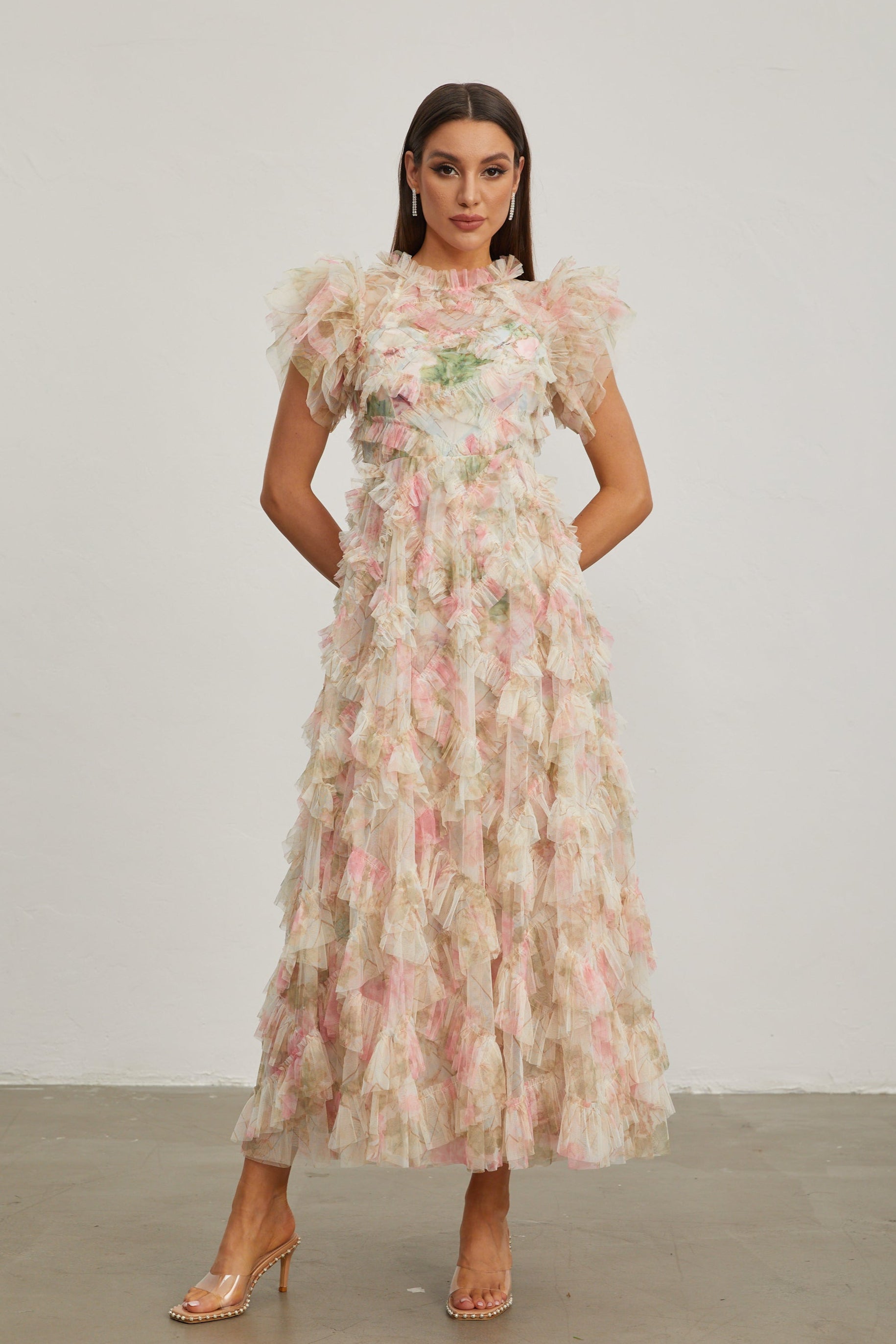 Roxane Blossom Ruffle Maxi Dress