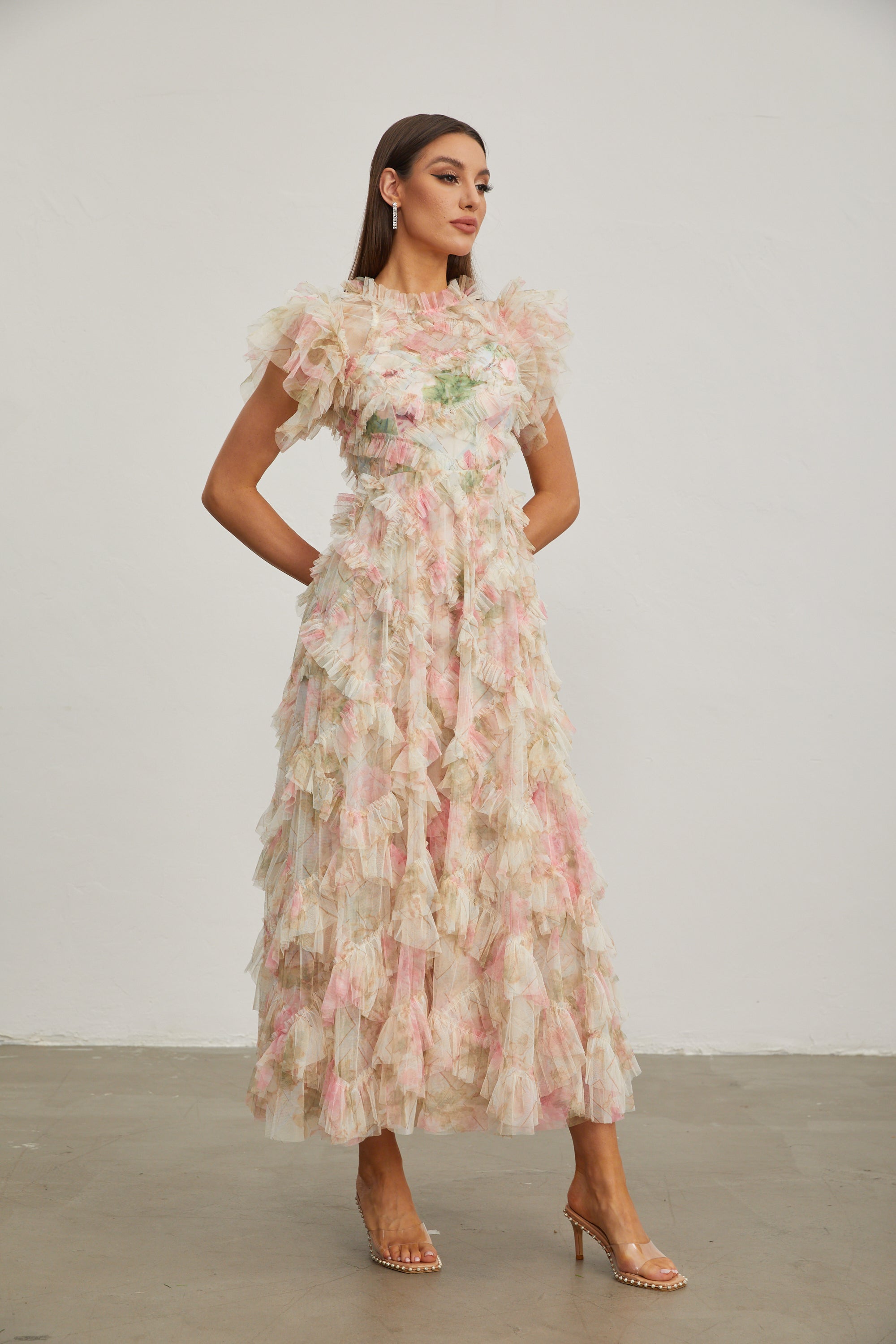 Roxane Blossom Ruffle Maxi Dress