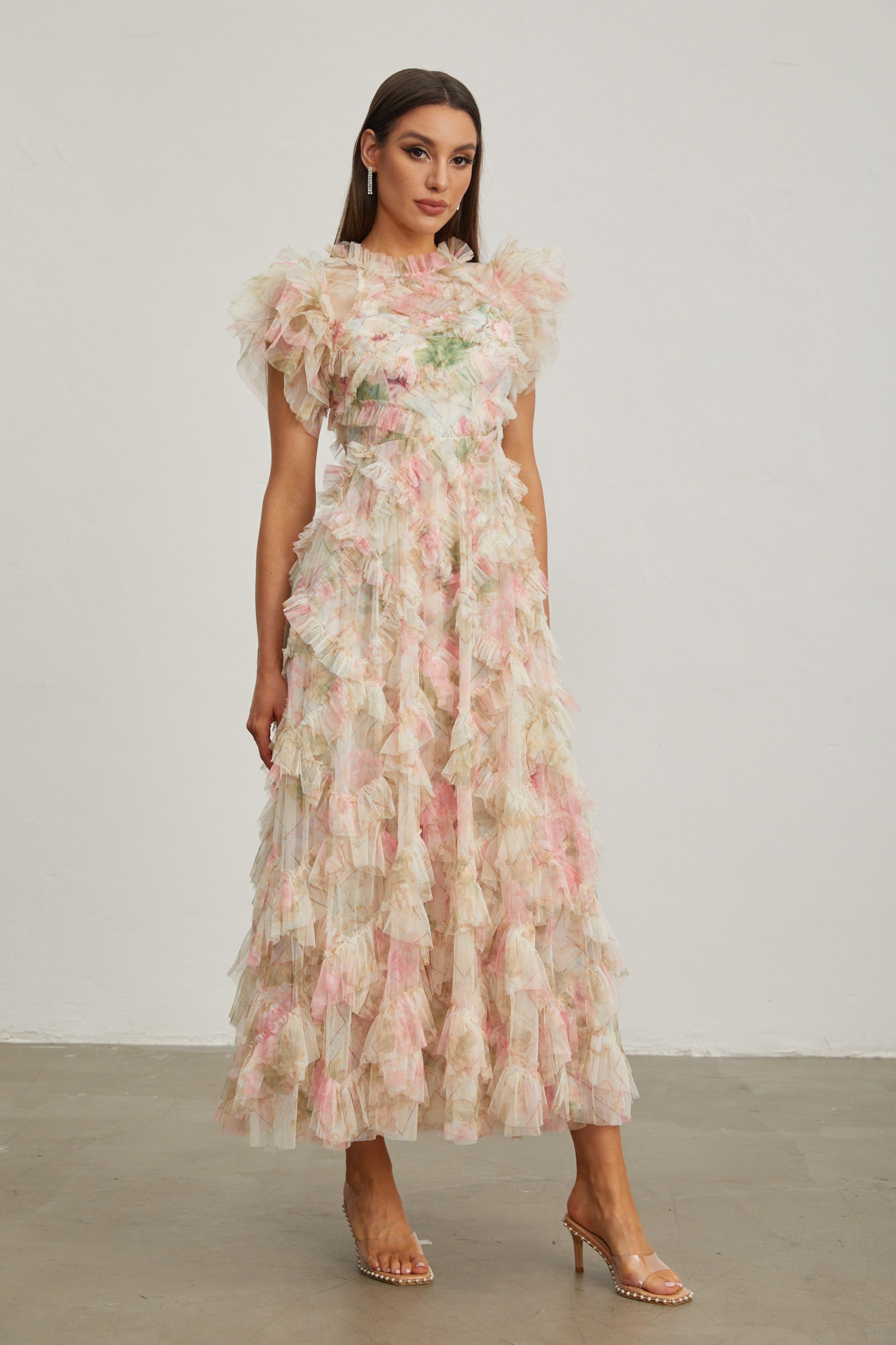 Roxane Blossom Ruffle Maxi Dress