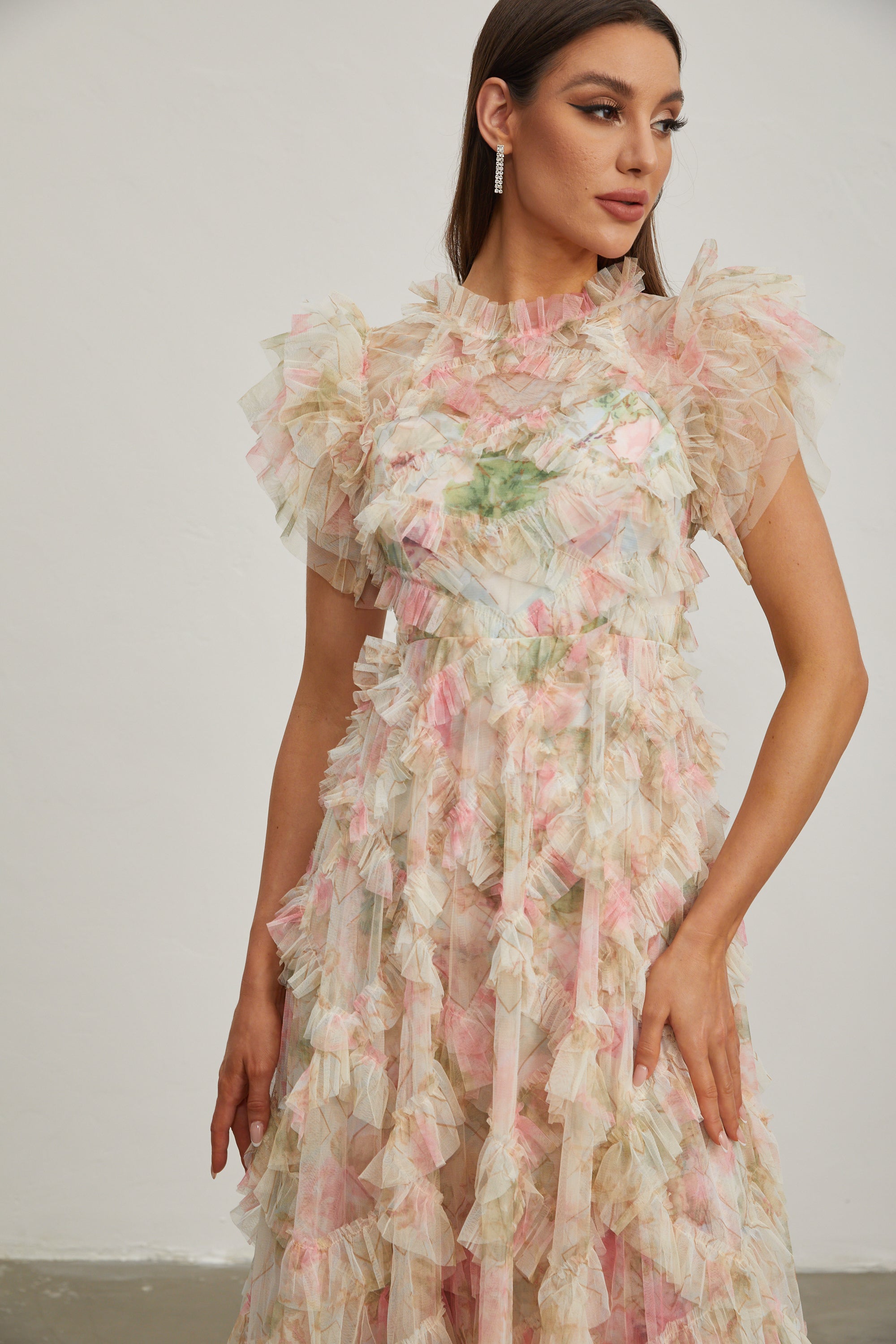 Roxane Blossom Ruffle Maxi Dress