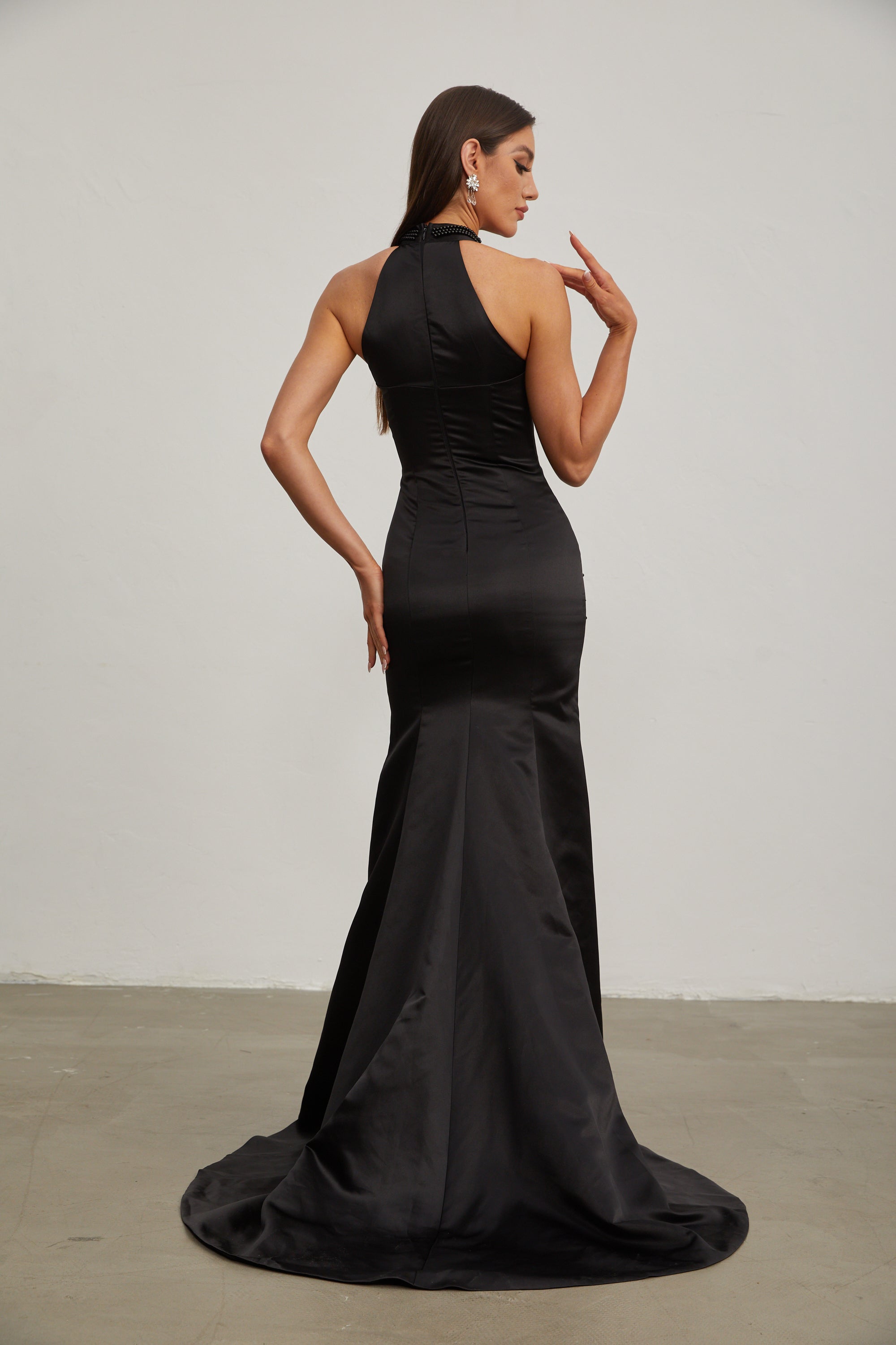 Olivia Nocturne Beaded Mermaid Maxi Dress