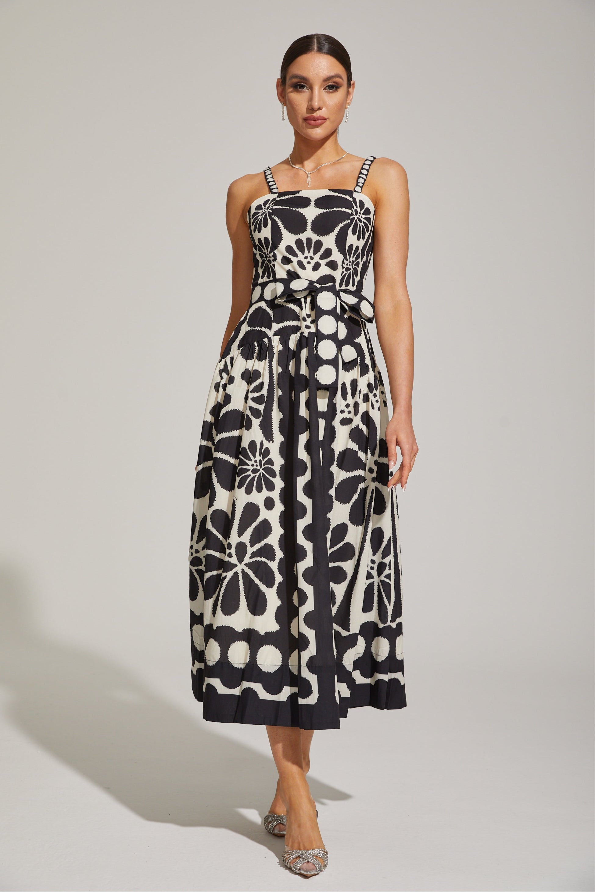 Briony Monét Floral Mosaic Midi Dress