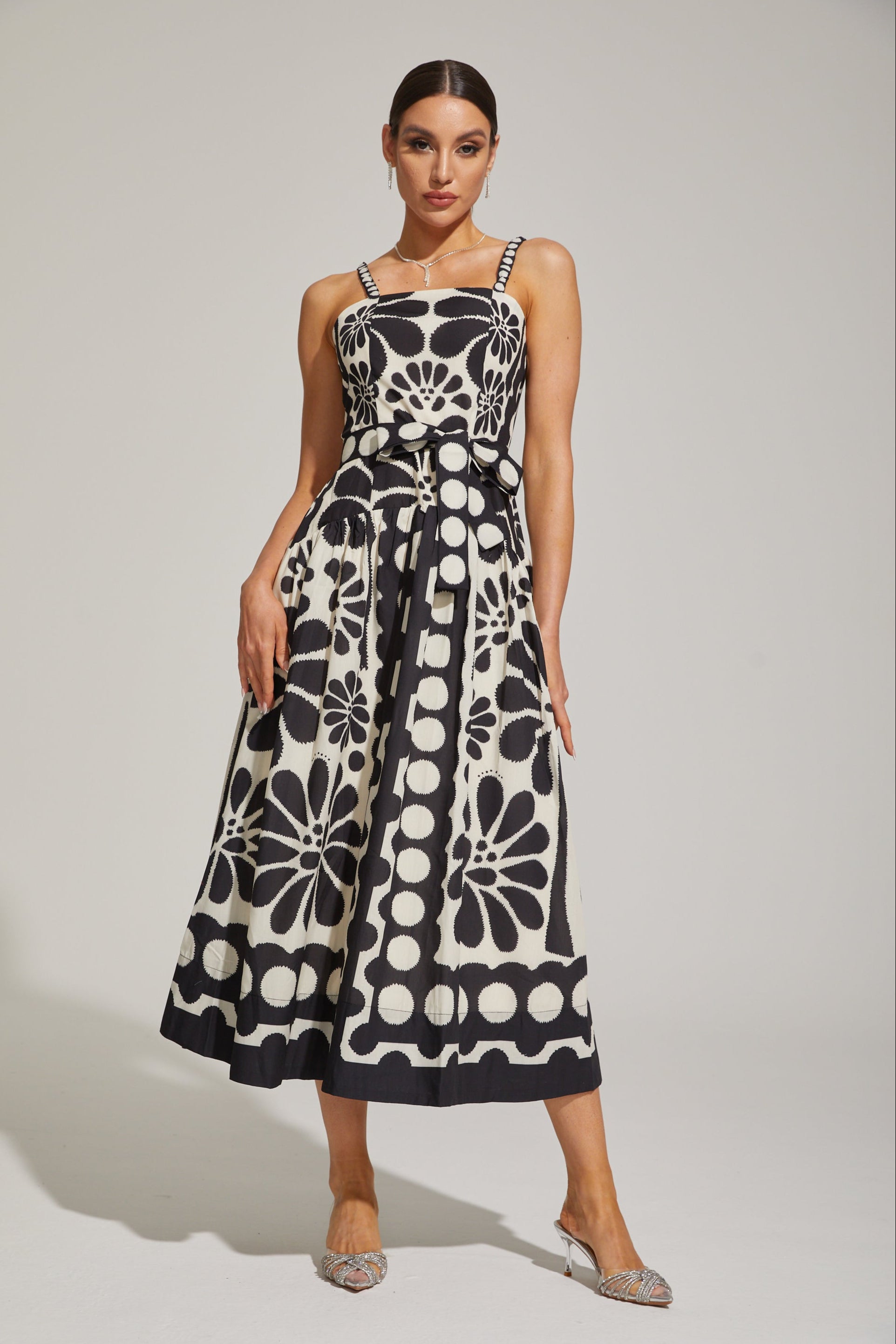 Briony Monét Floral Mosaic Midi Dress