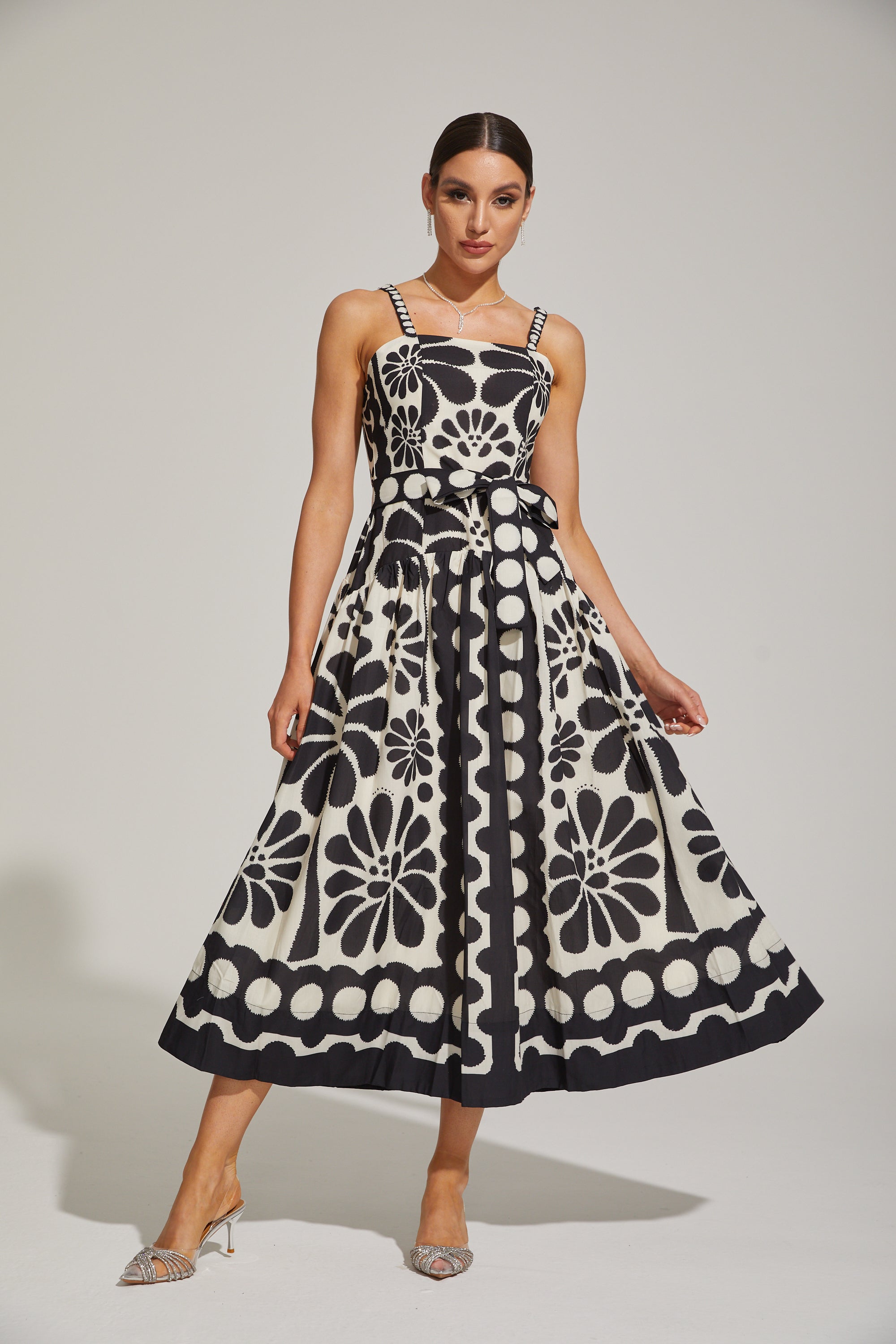 Briony Monét Floral Mosaic Midi Dress