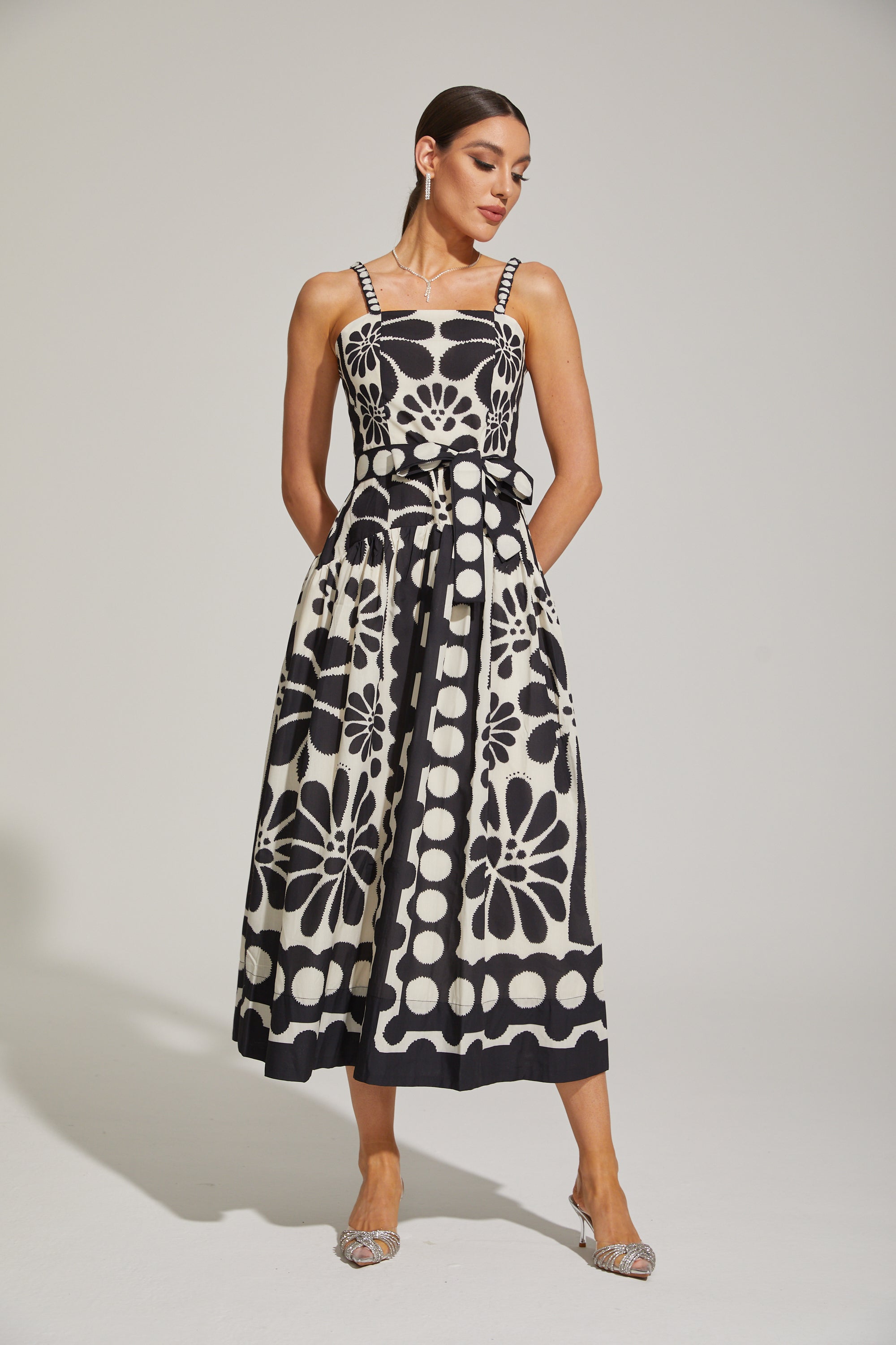 Briony Monét Floral Mosaic Midi Dress