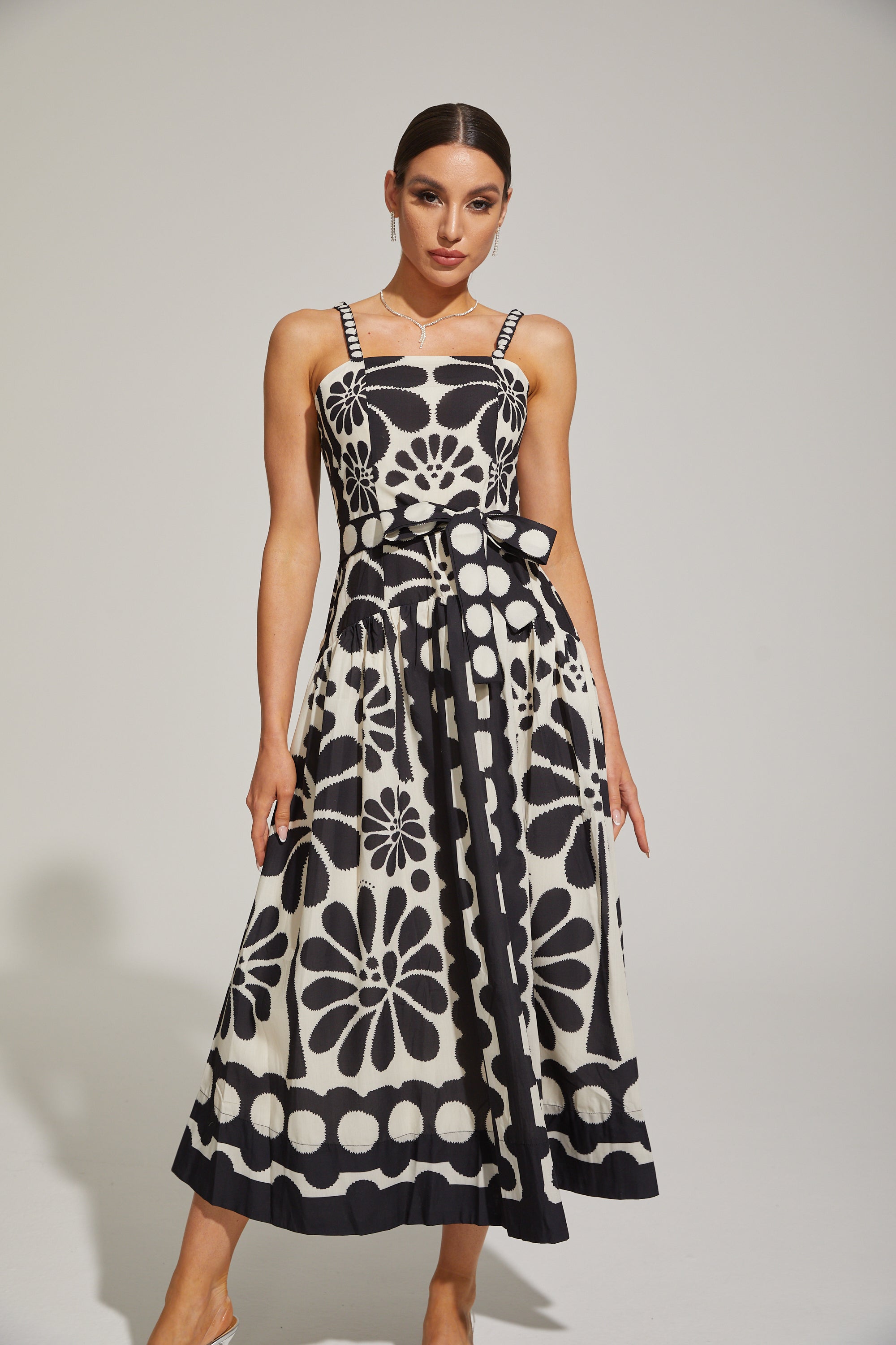 Briony Monét Floral Mosaic Midi Dress