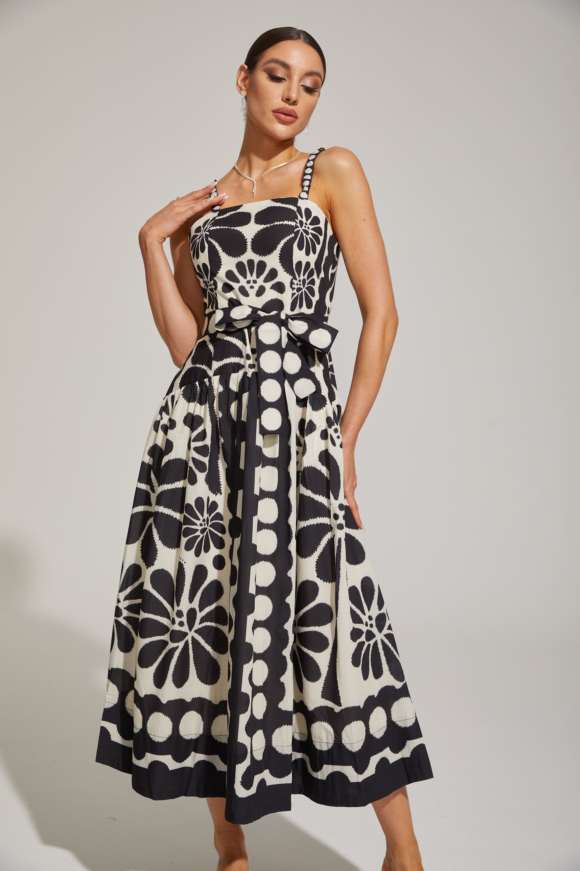 Briony Monét Floral Mosaic Midi Dress