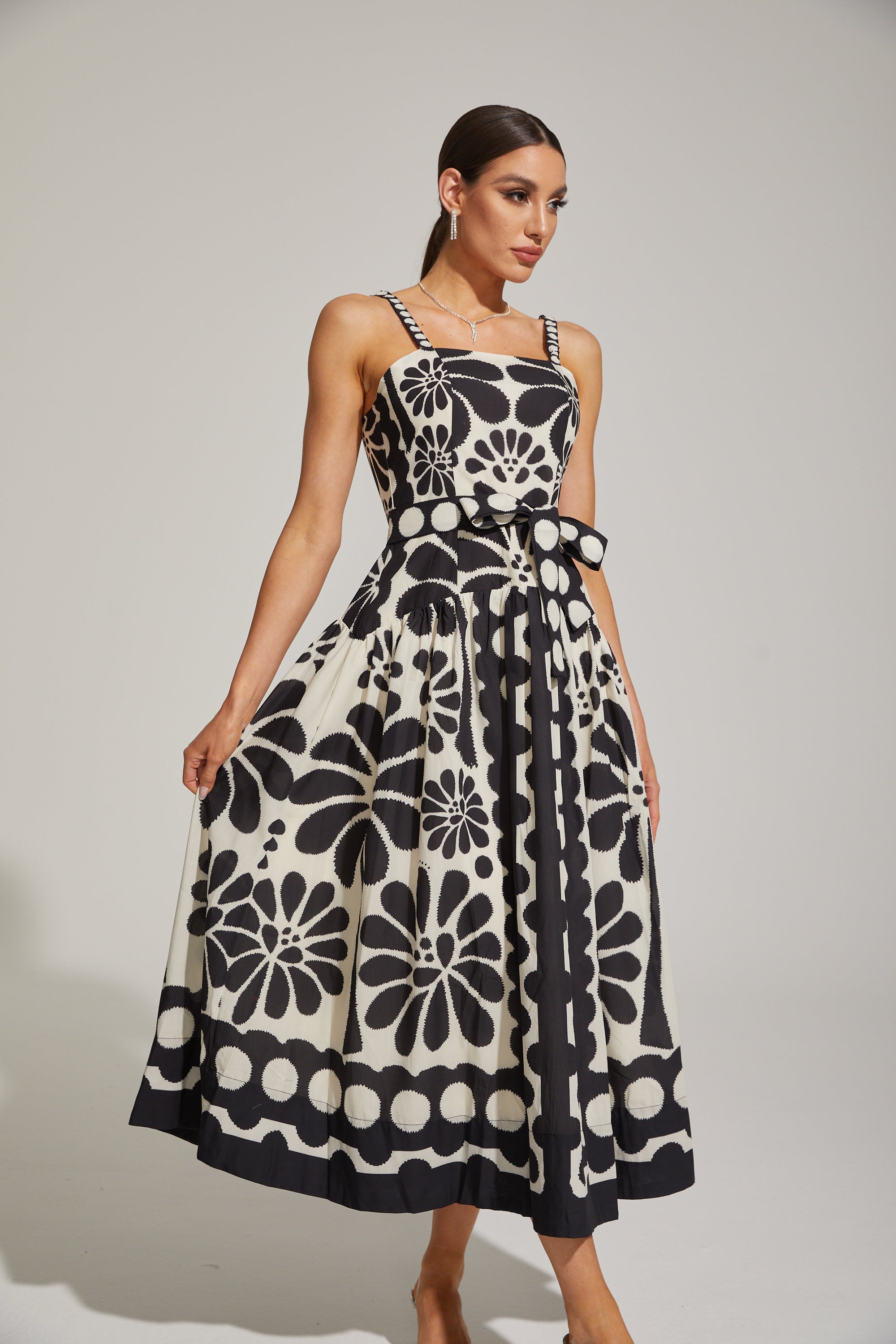 Briony Monét Floral Mosaic Midi Dress