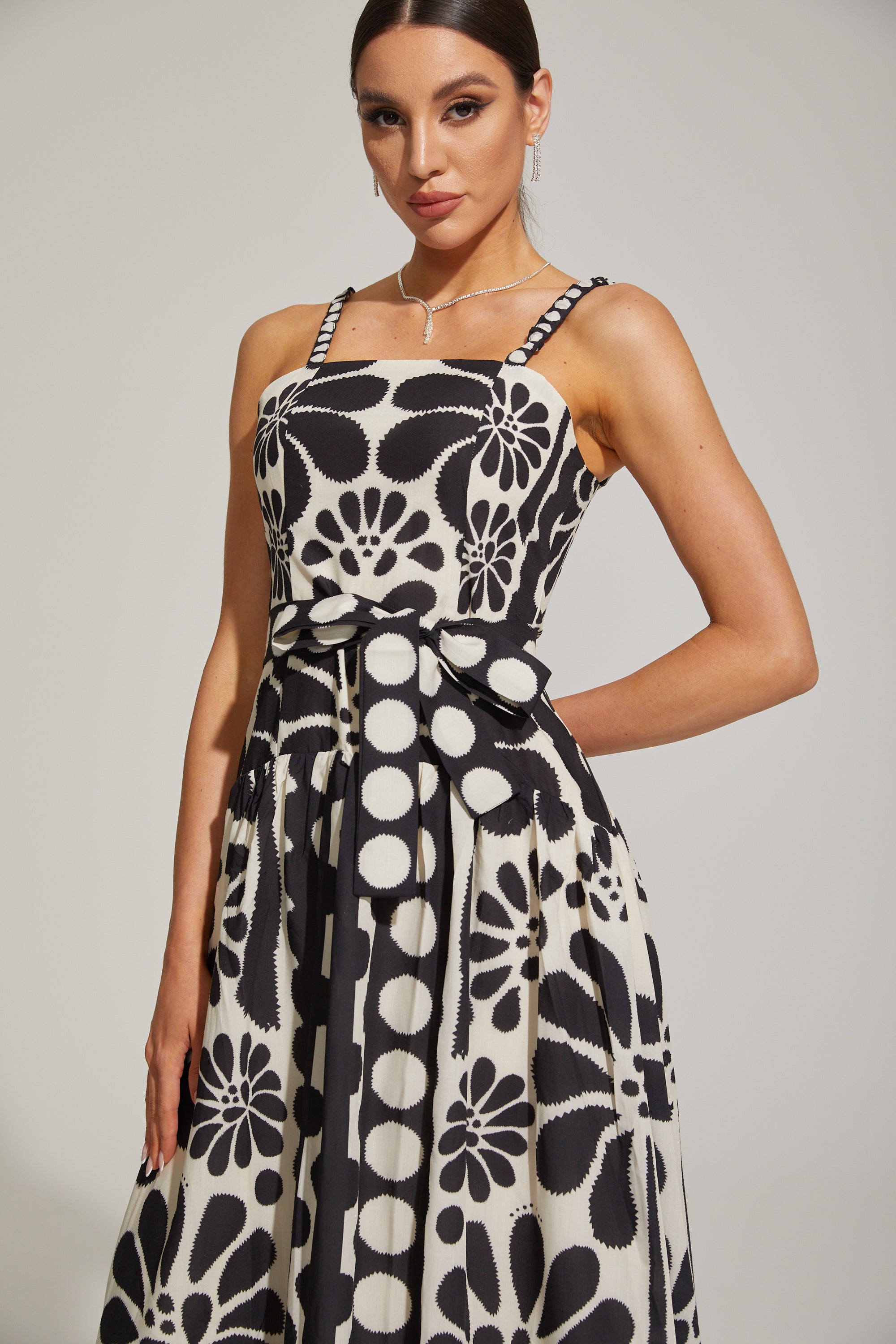 Briony Monét Floral Mosaic Midi Dress