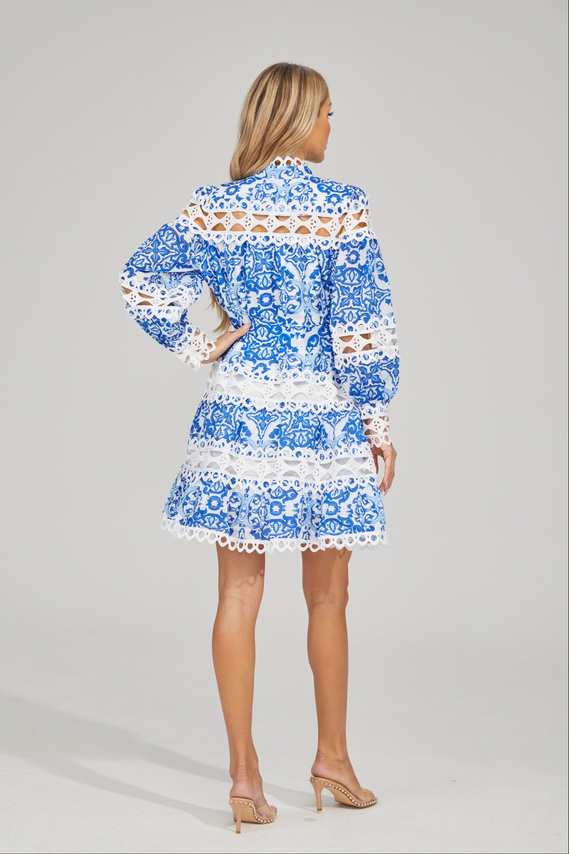 Harper Bluebell Floral A-Line Mini Dress