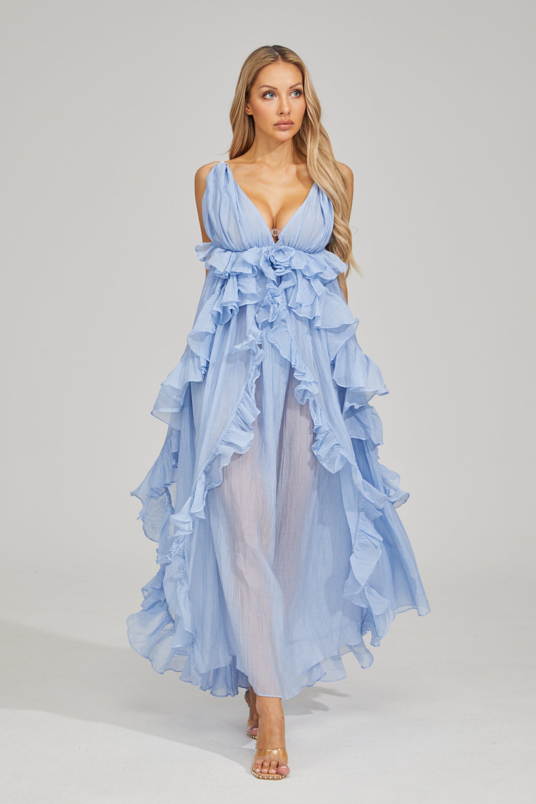 Samantha Breeze Ruffle Maxi Dress