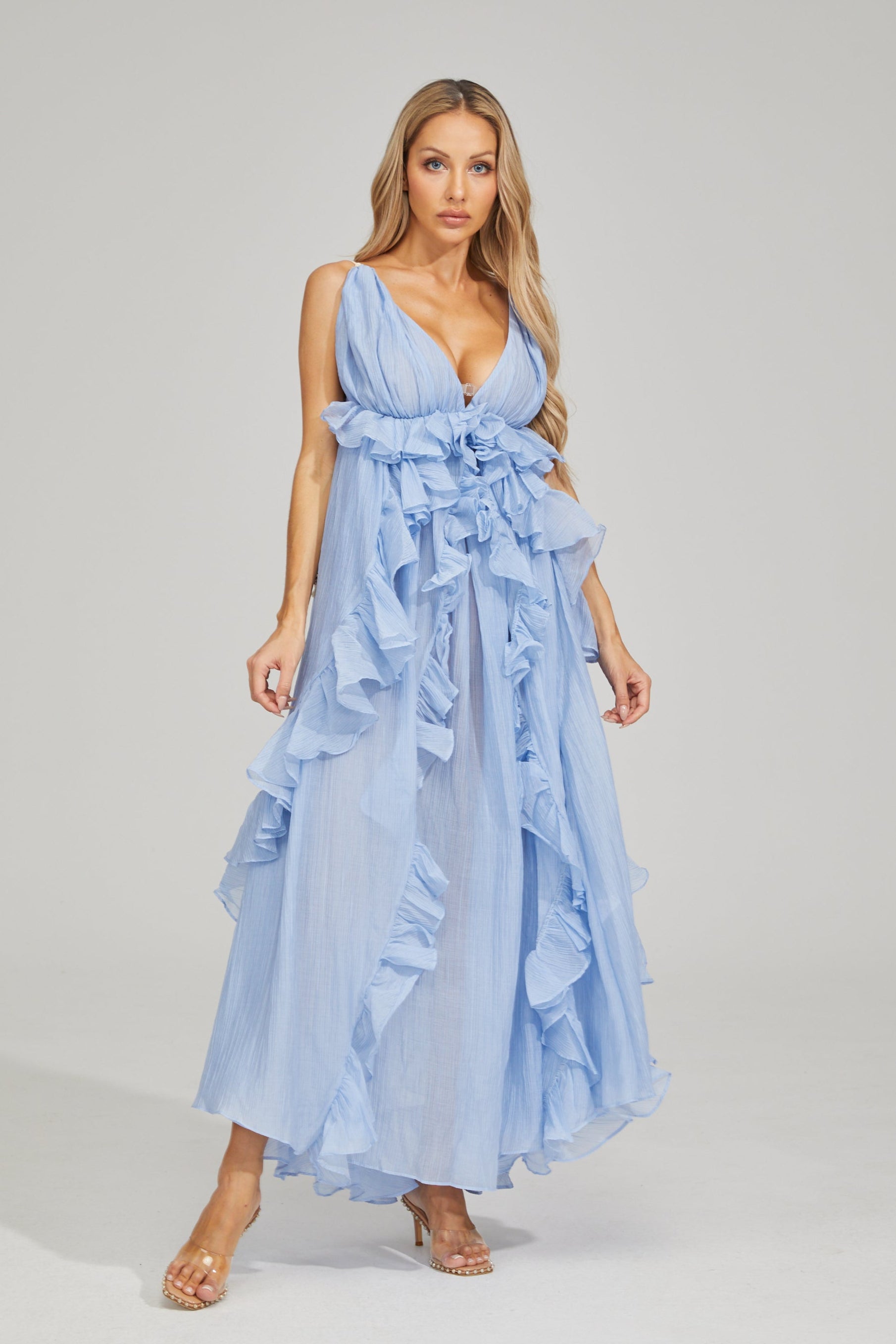 Samantha Breeze Ruffle Maxi Dress