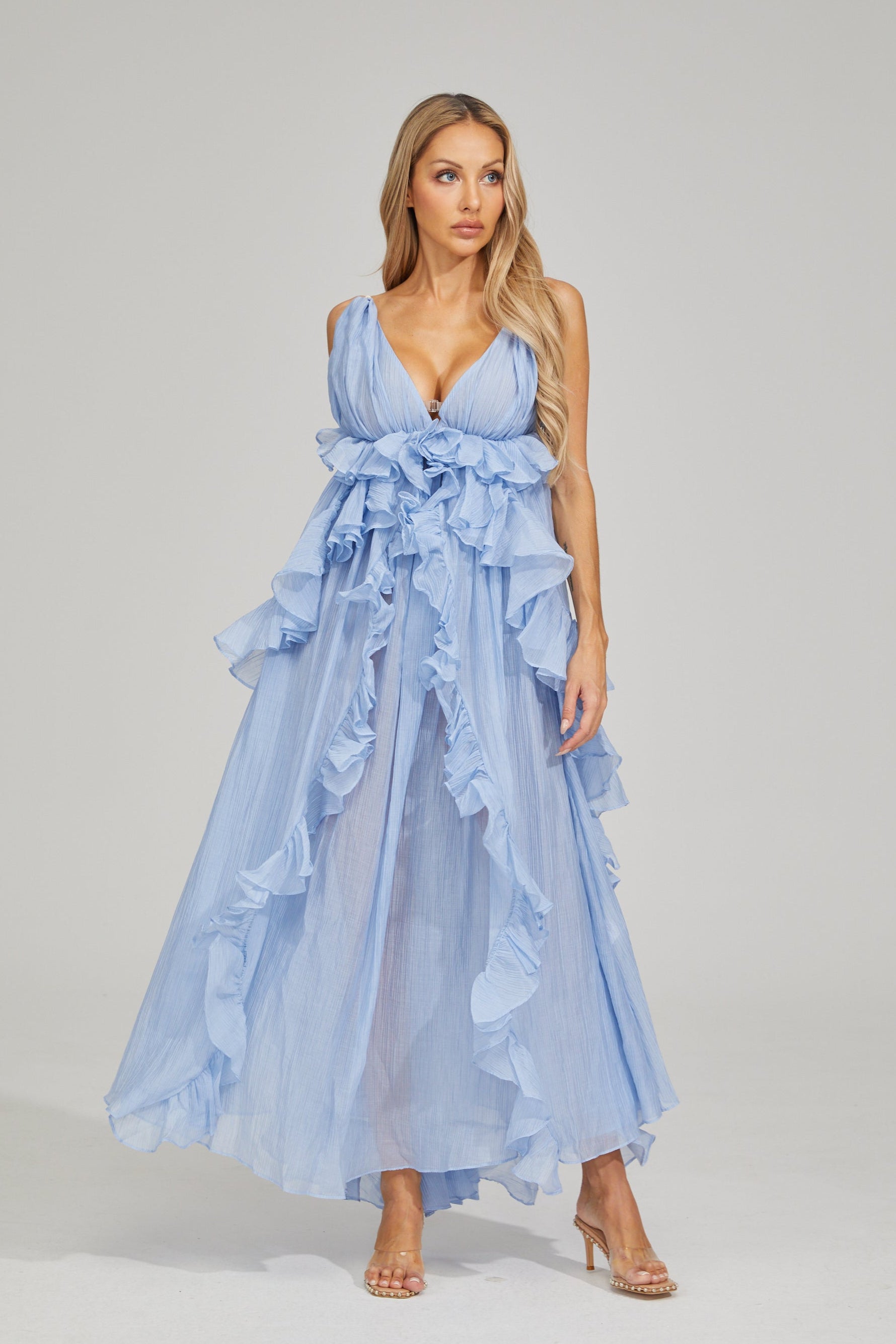 Samantha Breeze Ruffle Maxi Dress