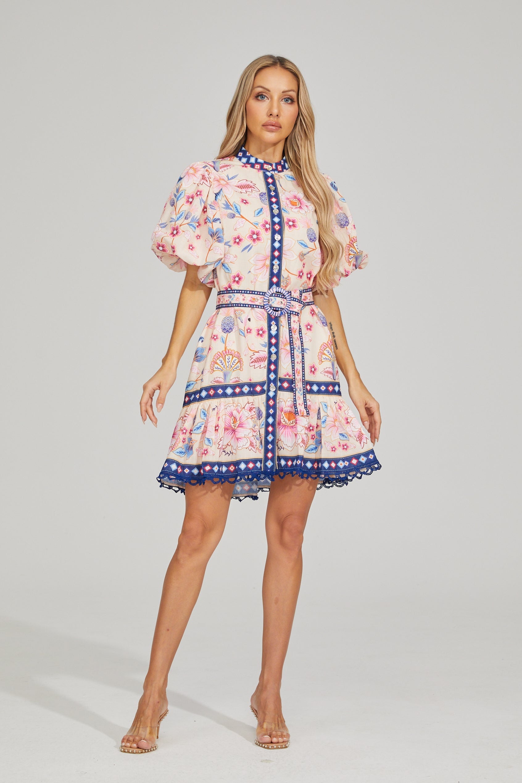 Darya Floral Embroidered Mini Dress