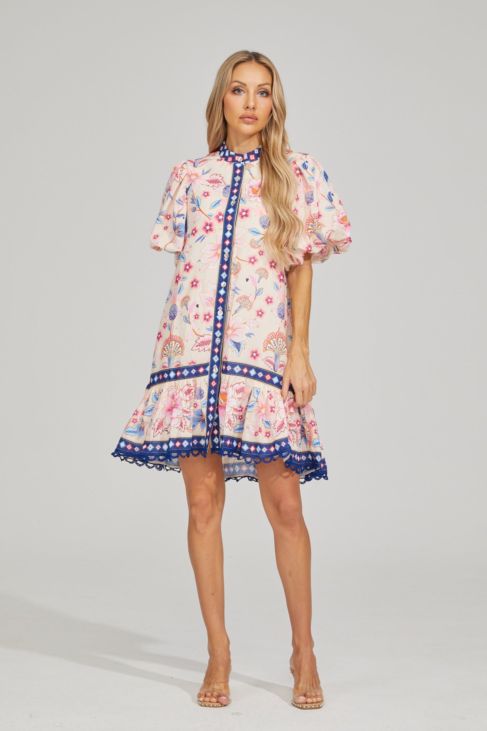 Darya Floral Embroidered Mini Dress