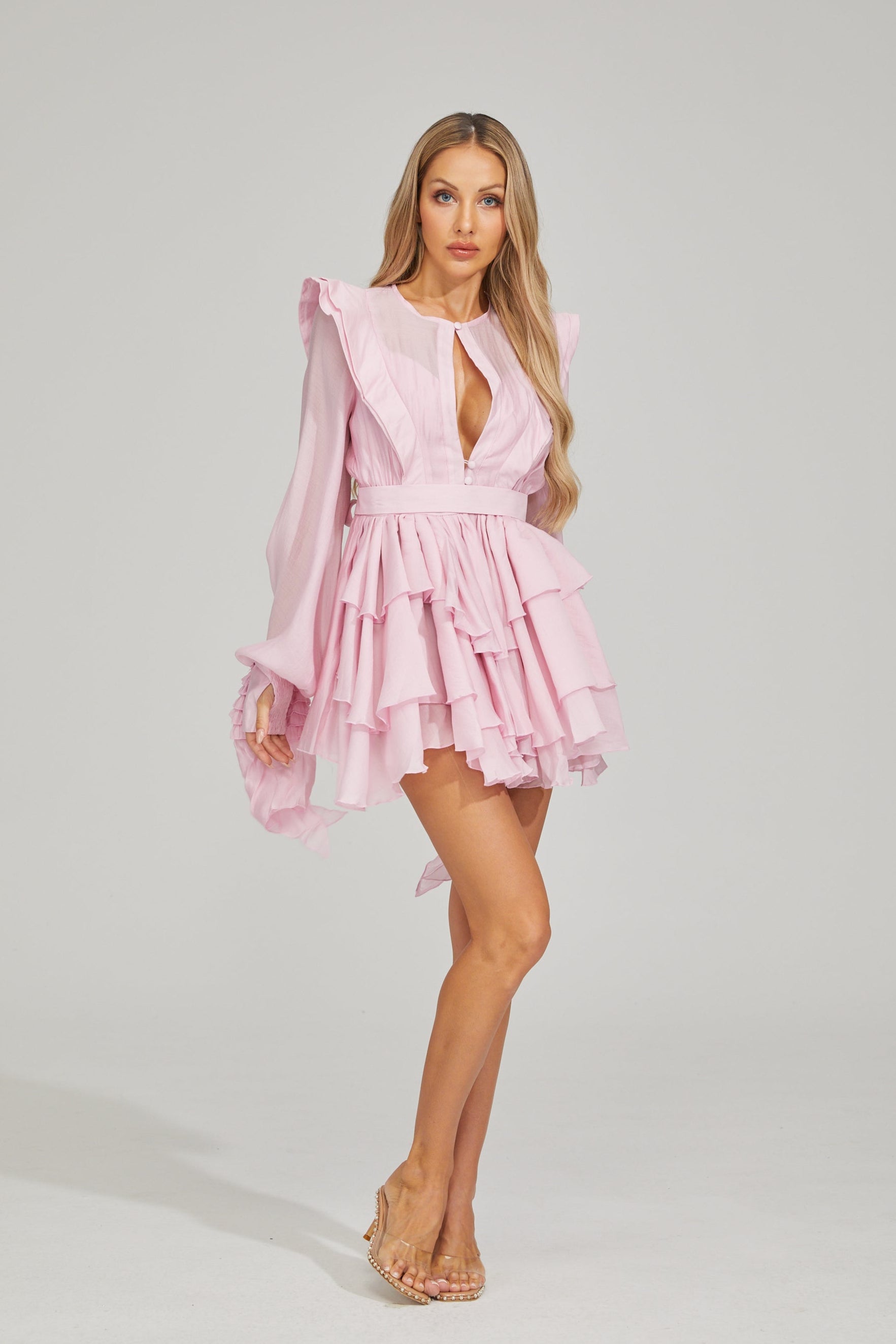Monique Ruffle Chic Mini Dress