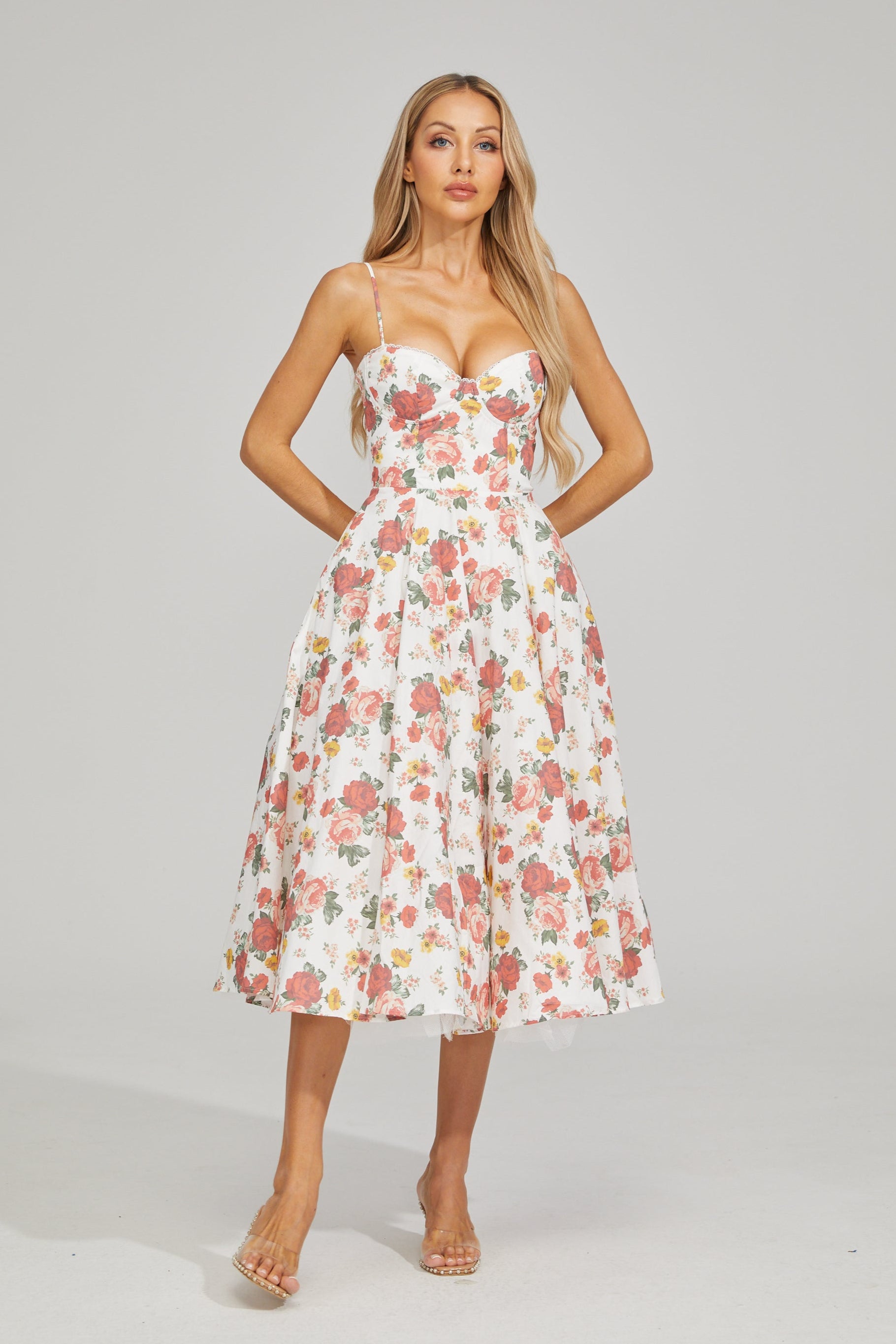Mirabelle Rose Garden Midi Dress