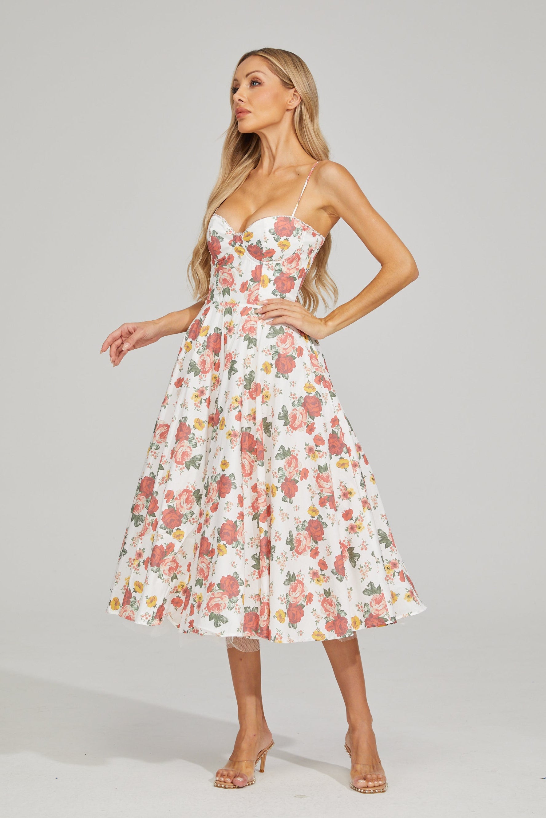 Mirabelle Rose Garden Midi Dress