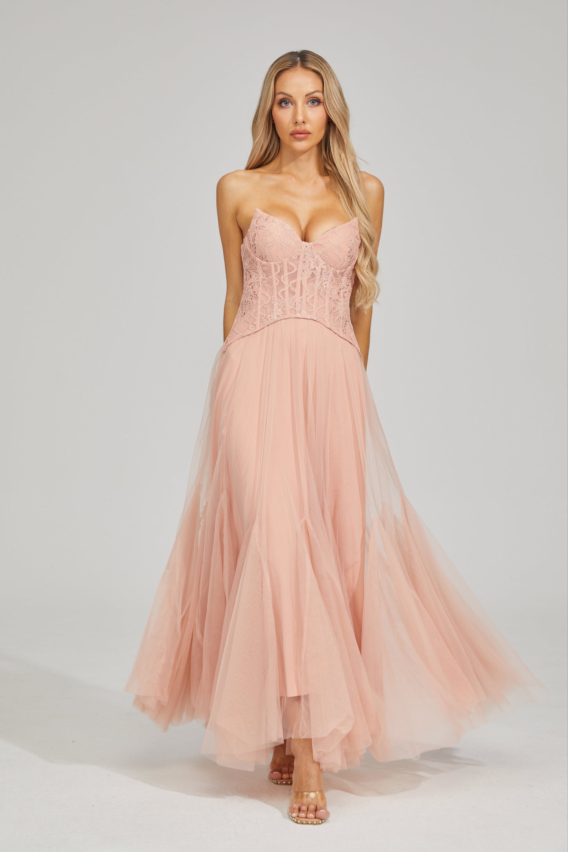 Freya Lace & Tulle Maxi Dress