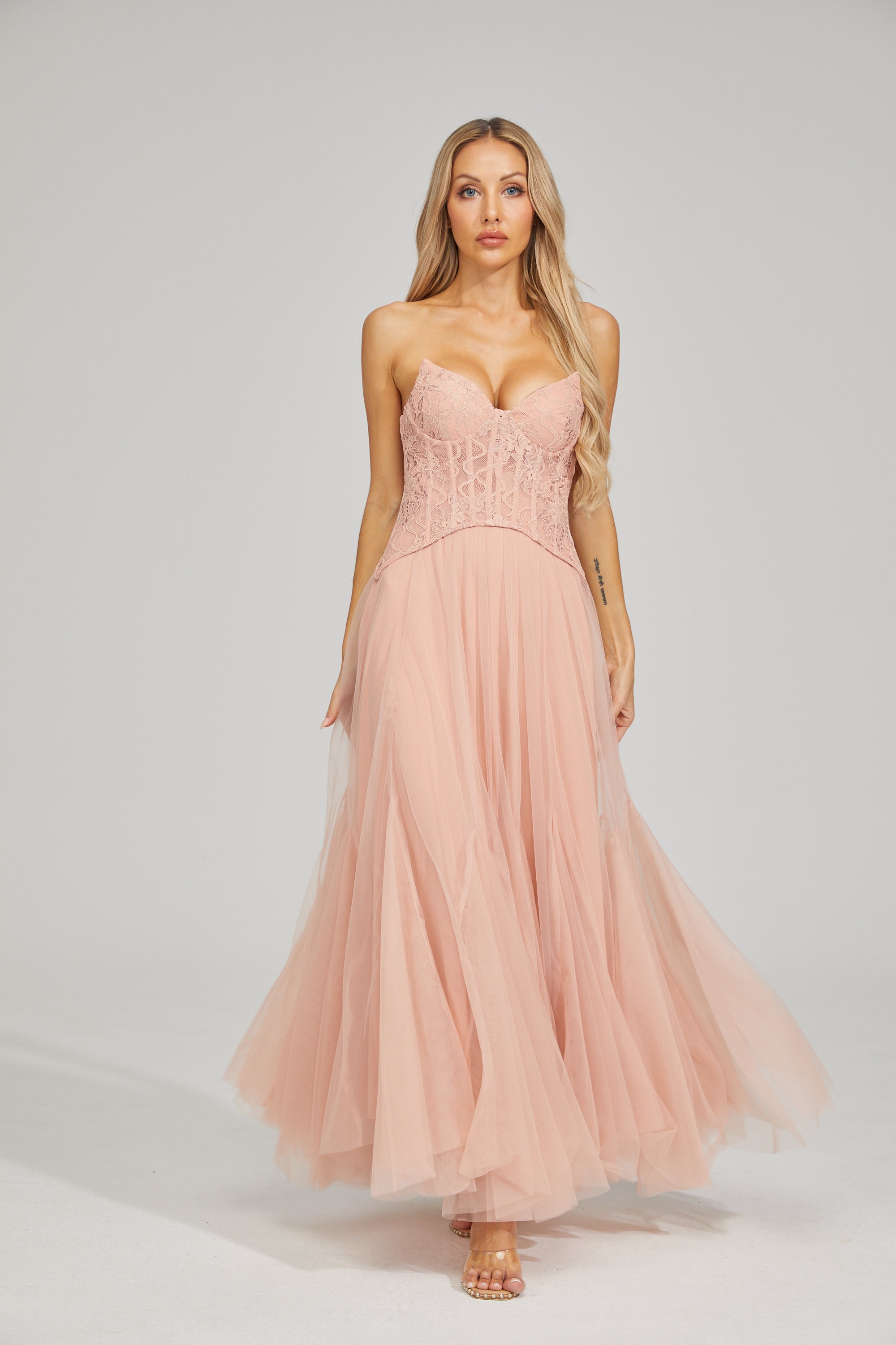 Freya Lace & Tulle Maxi Dress