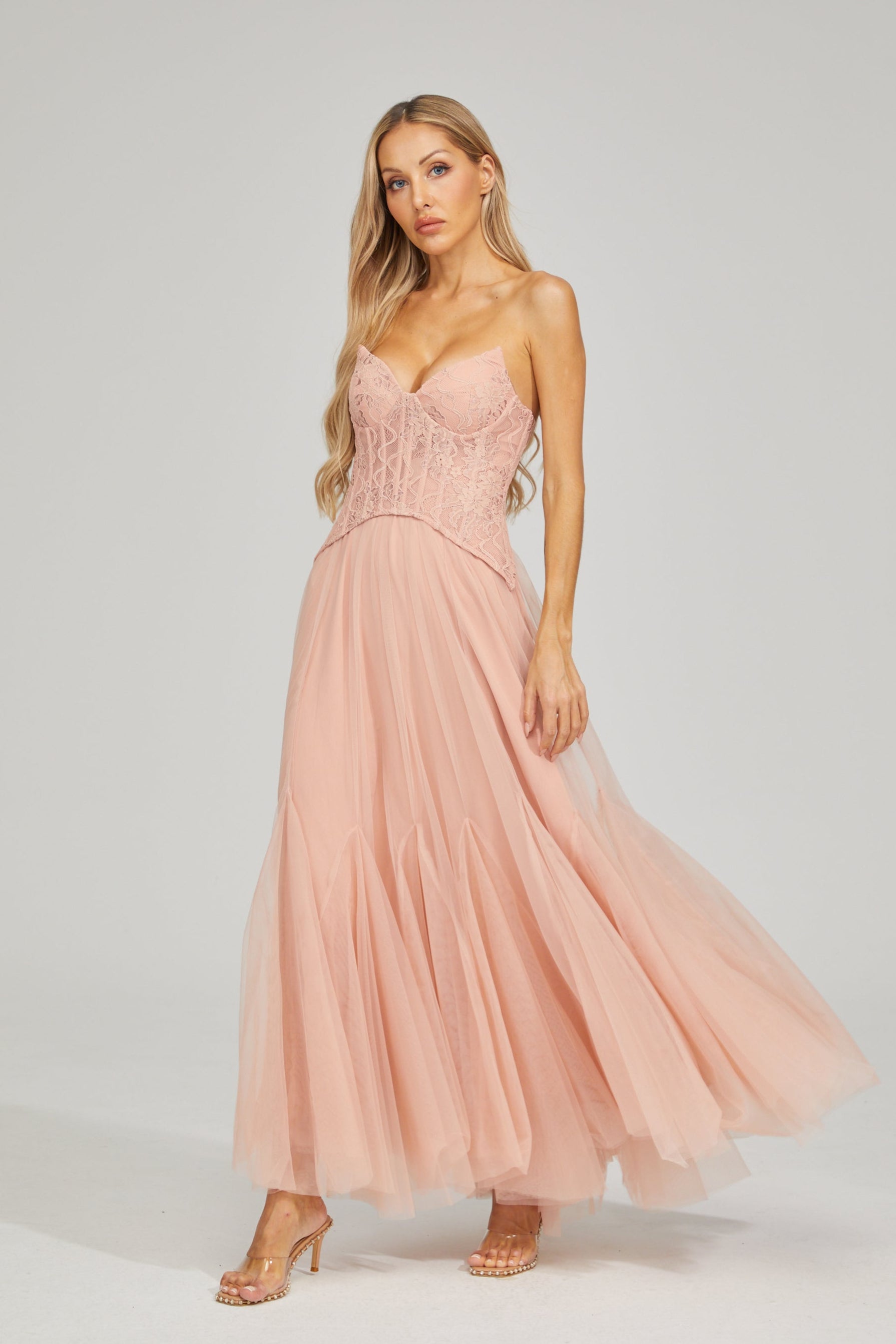 Freya Lace & Tulle Maxi Dress