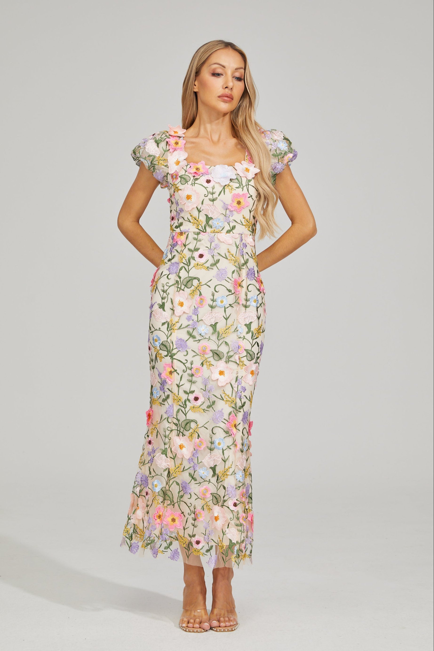 Ariane Flora Embroidered Maxi Dress