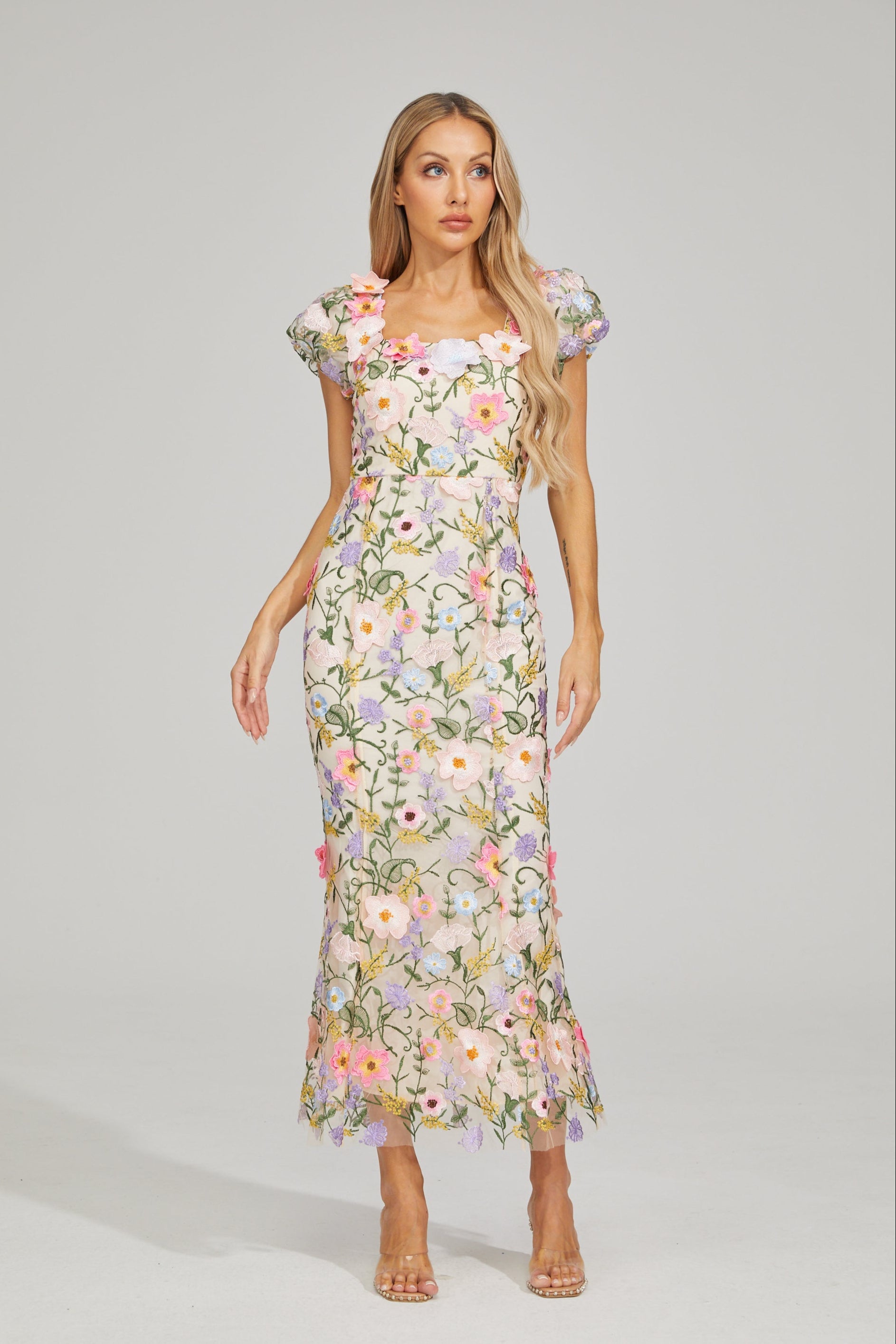 Ariane Flora Embroidered Maxi Dress