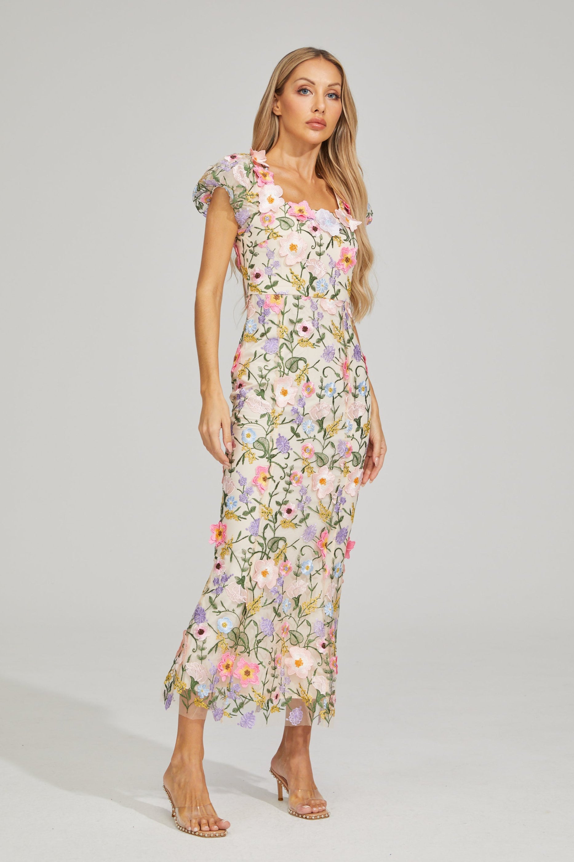 Ariane Flora Embroidered Maxi Dress