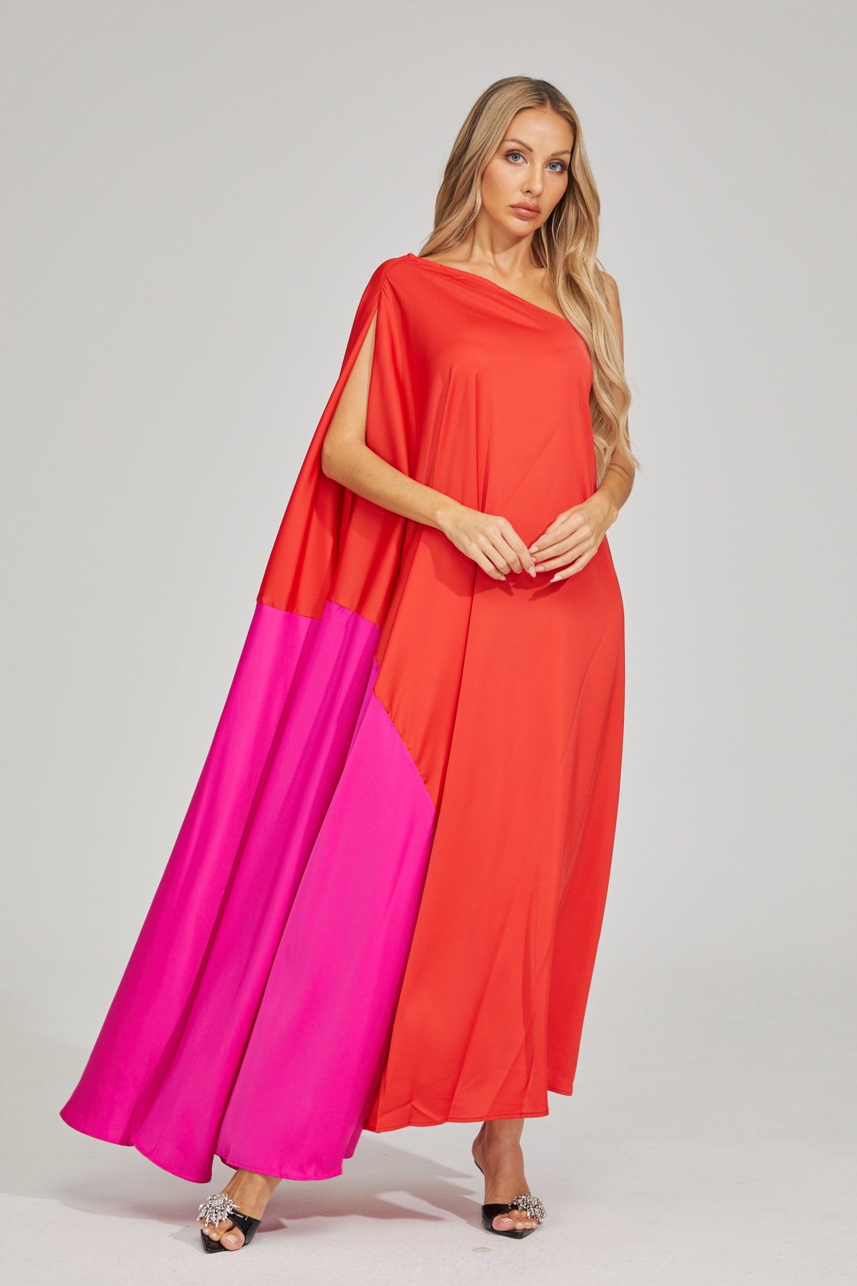 Nerina Fusion Asymmetrical Maxi Dress