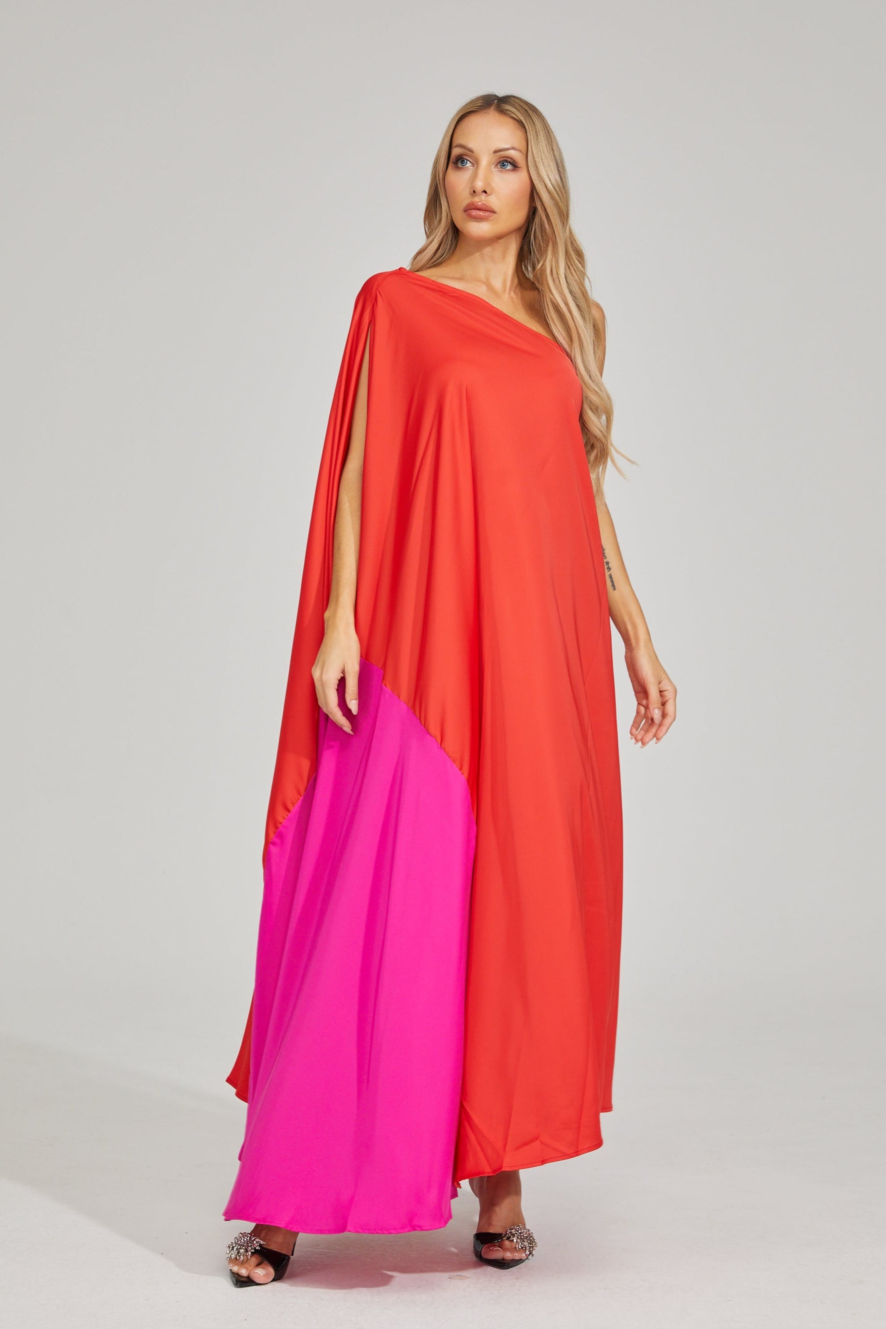 Nerina Fusion Asymmetrical Maxi Dress