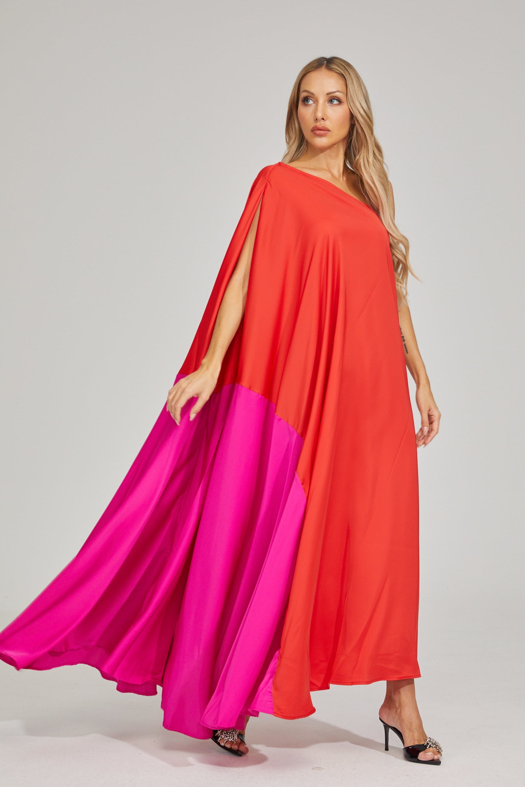 Nerina Fusion Asymmetrical Maxi Dress