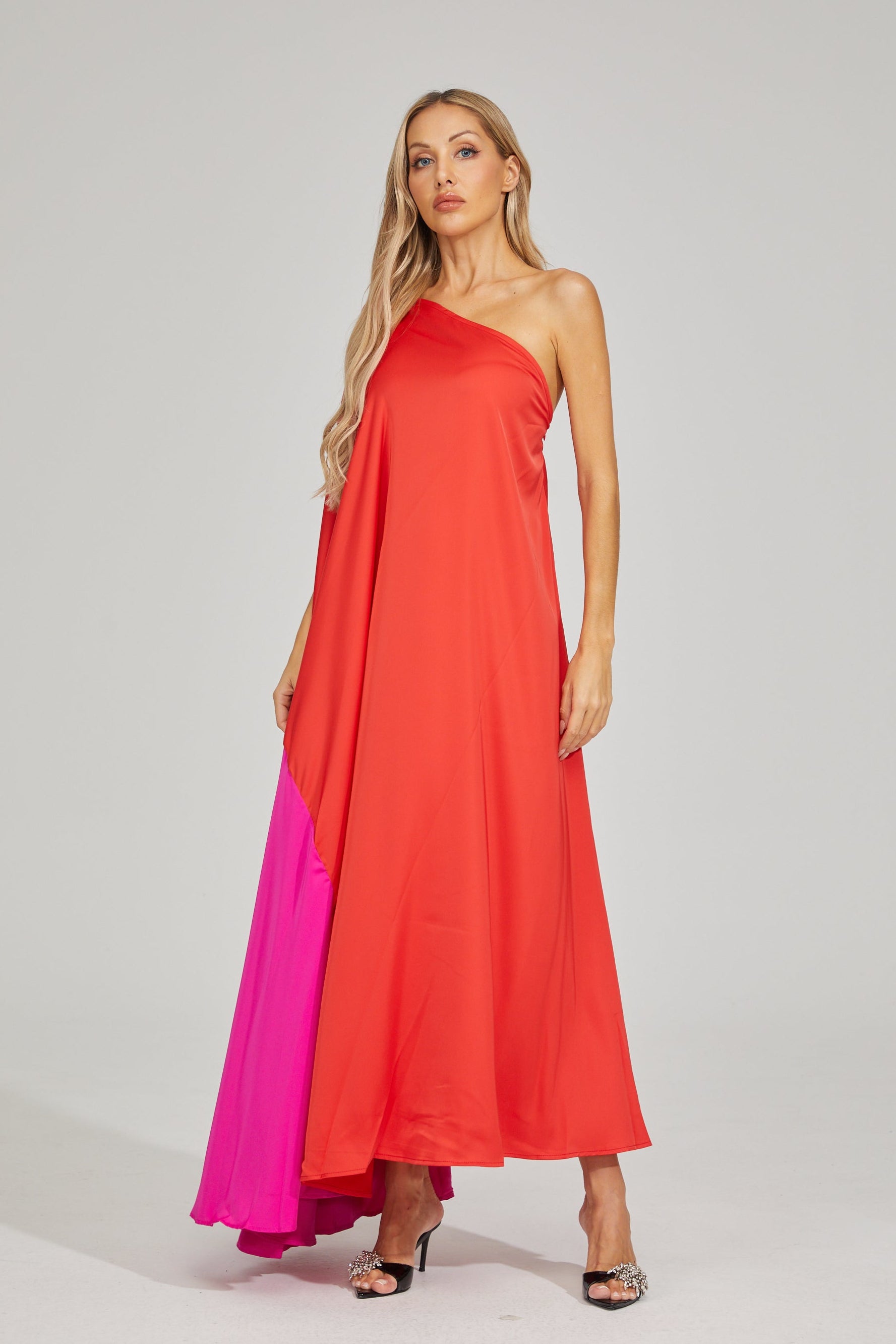 Nerina Fusion Asymmetrical Maxi Dress