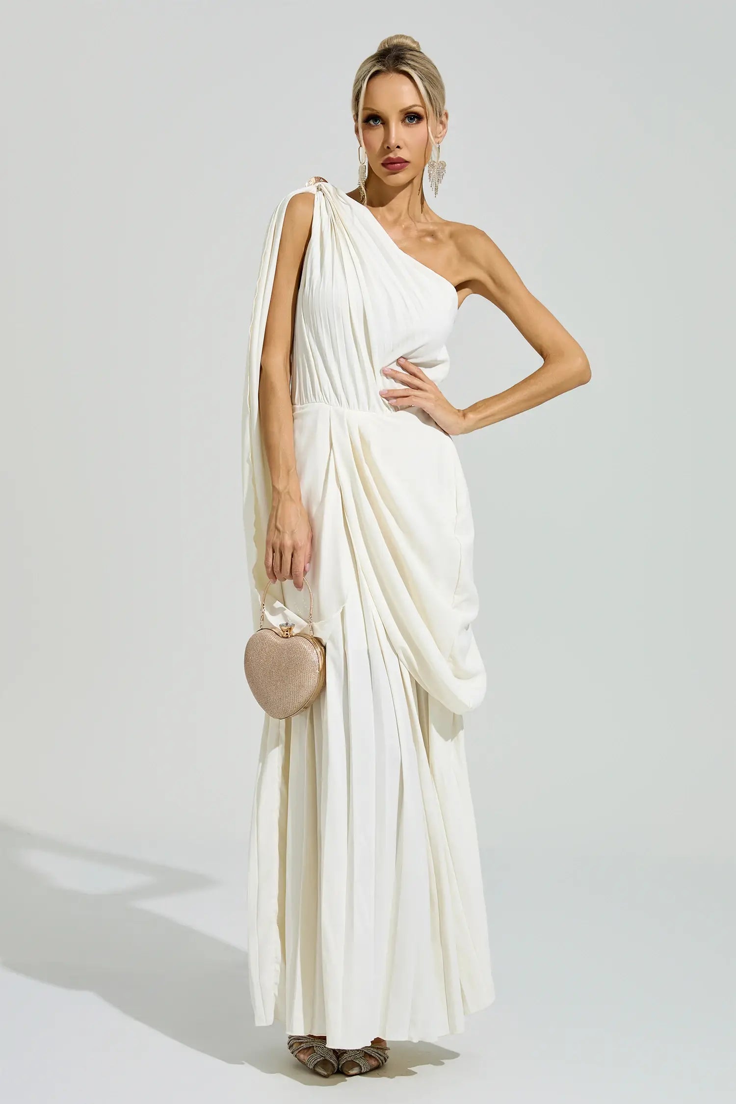 Selena White Sleeveless Maxi Dress