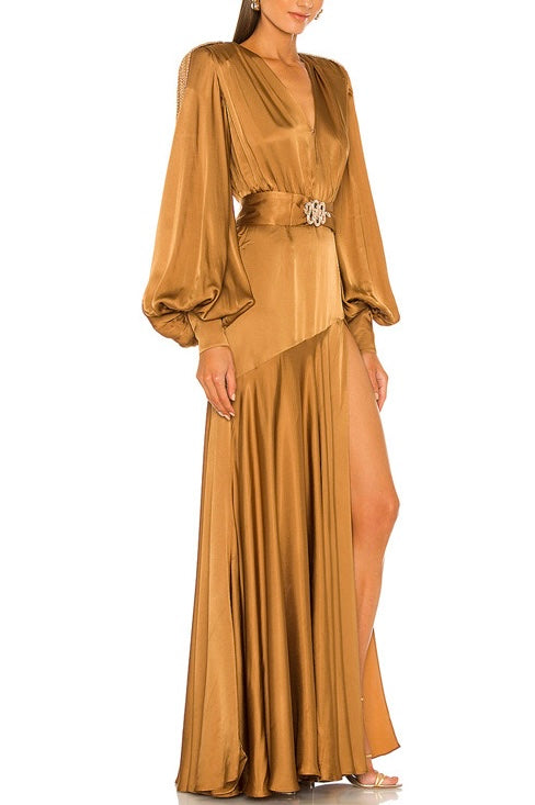 Liko V neck Maxi dress