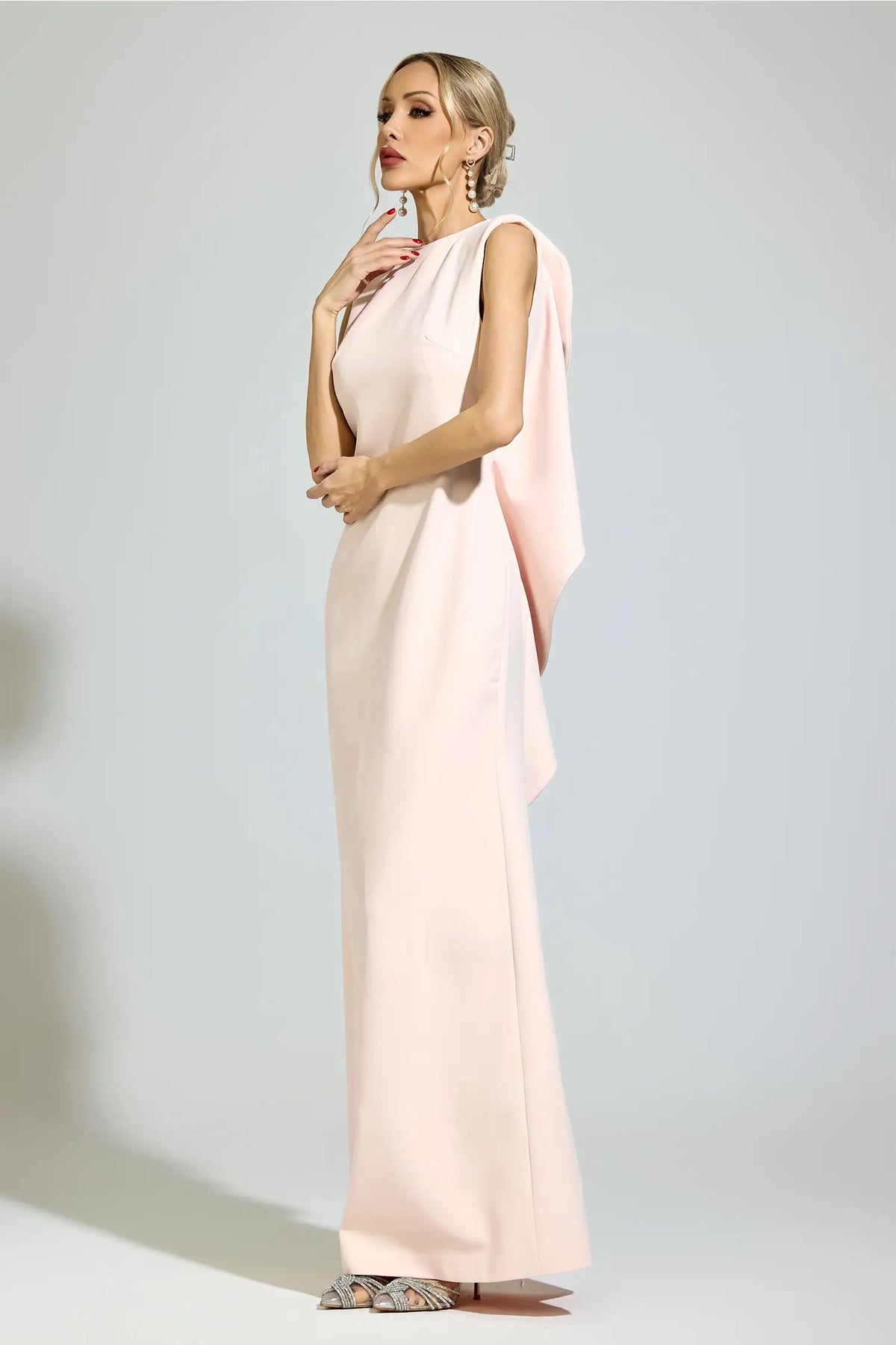 Sydney Pink Backless Maxi Dress