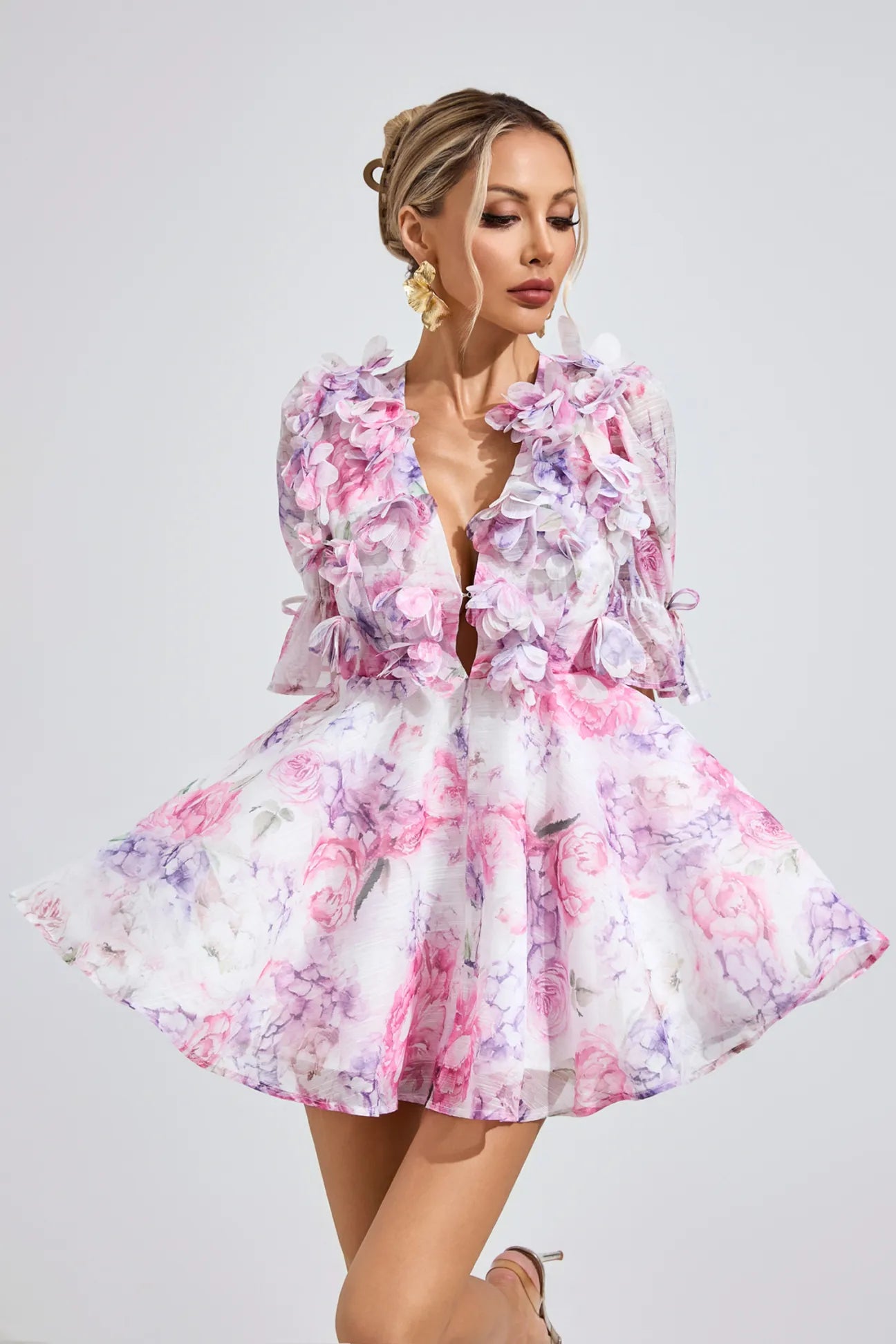 Solara Floral Corset Mini Dress