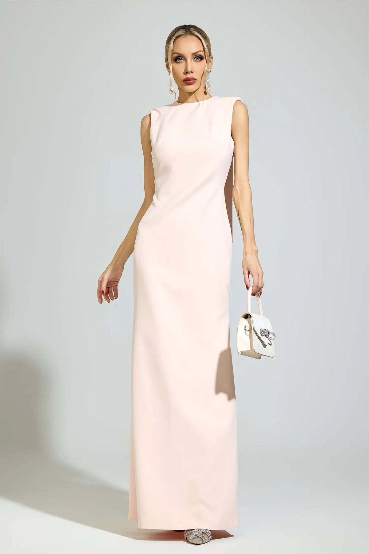 Sydney Pink Backless Maxi Dress