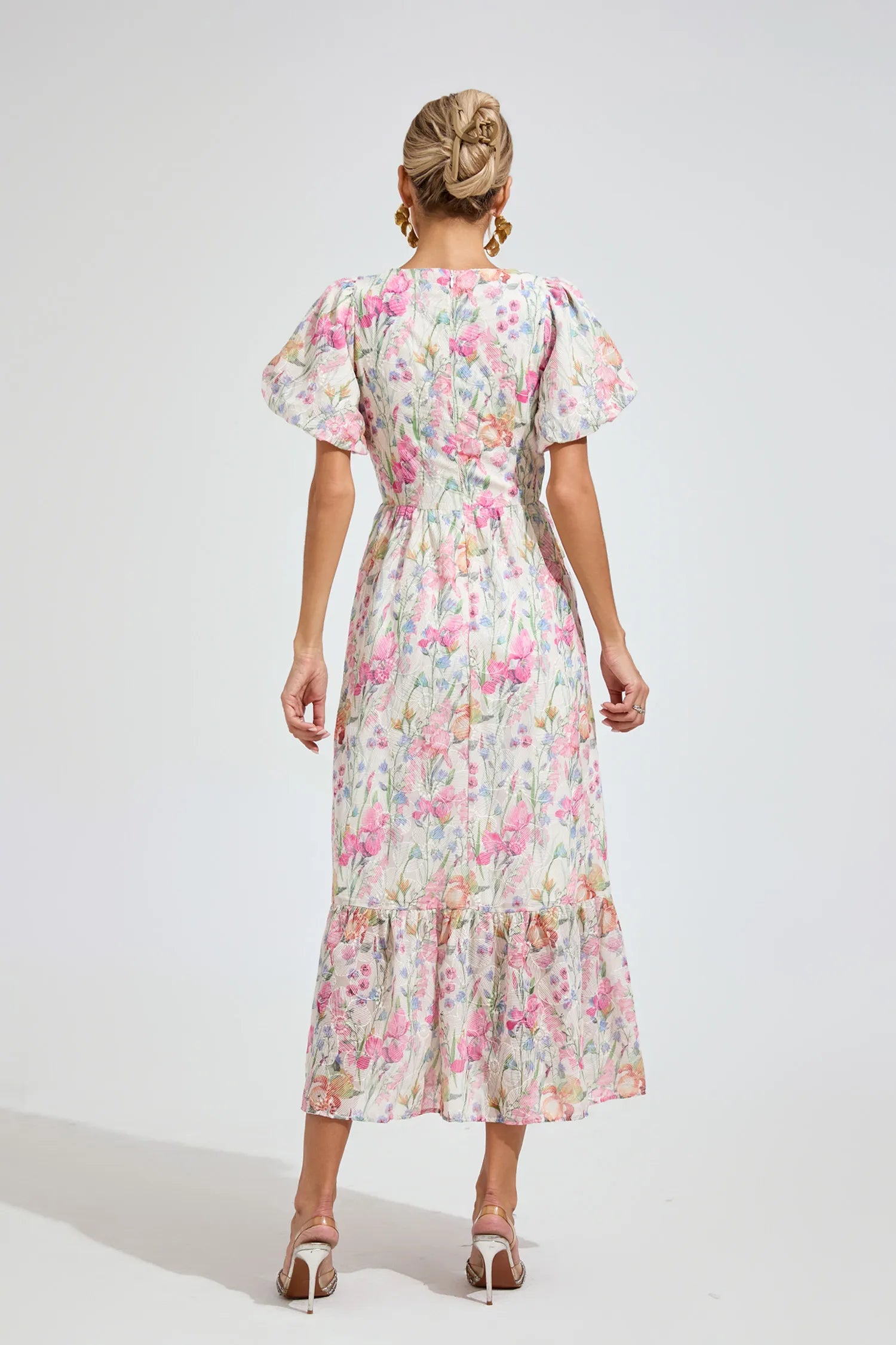 Lonette Floral Print Midi Dress